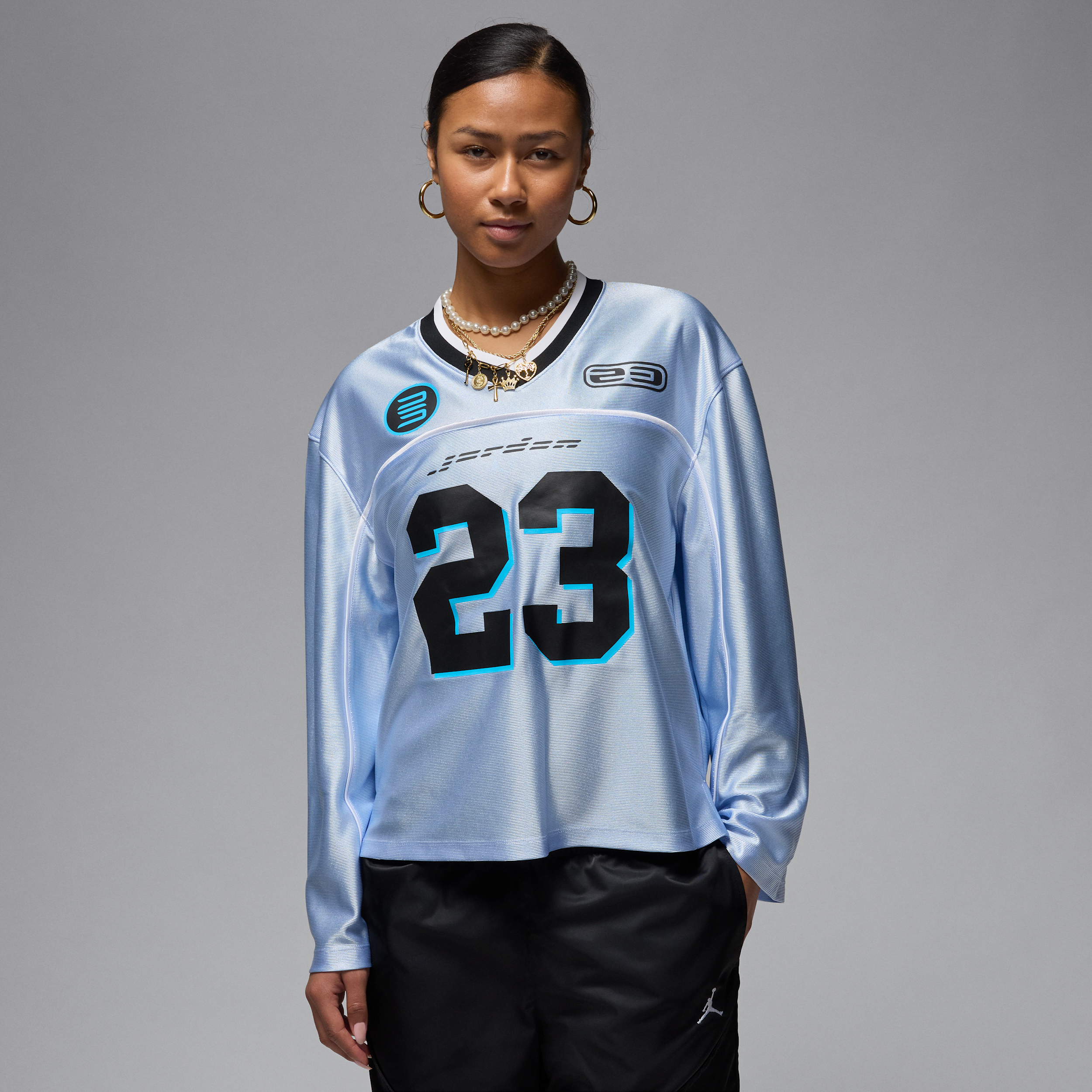 Thumbnail - Jordan Longsleeve-Jersey-Oberteil (Damen) - Blau