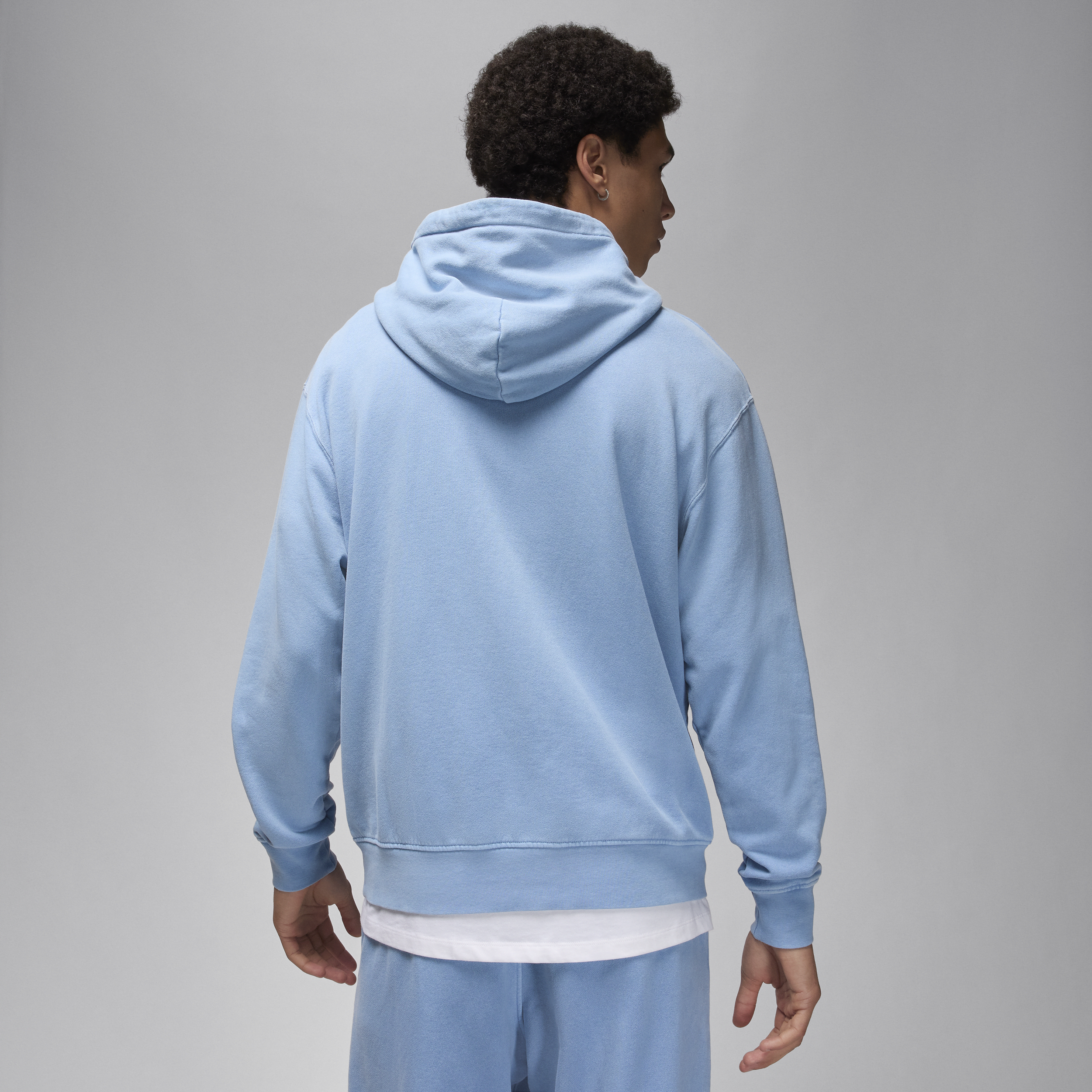 Jordan Flight Fleece hoodie met gewassen look voor heren Blauw