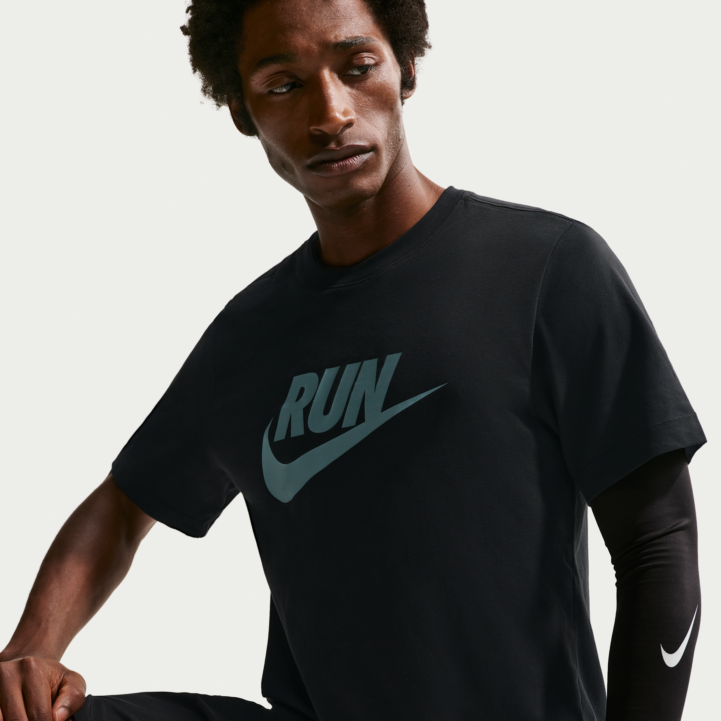 Thumbnail - Nike Dri-FIT Lauf-T-Shirt (Herren) - Schwarz