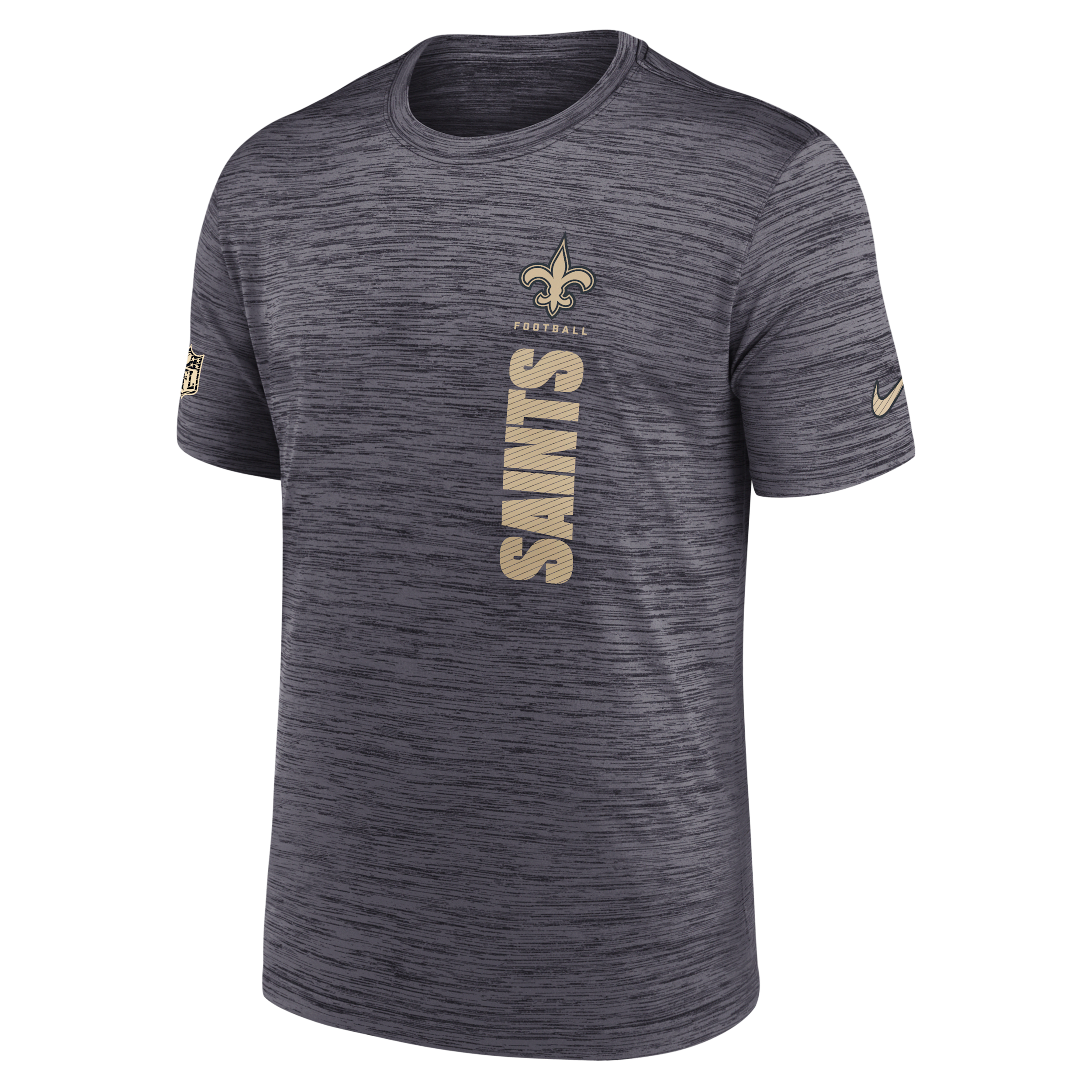 T-shirt Nike Dri-FIT NFL New Orleans Saints Sideline Velocity pour homme - Noir