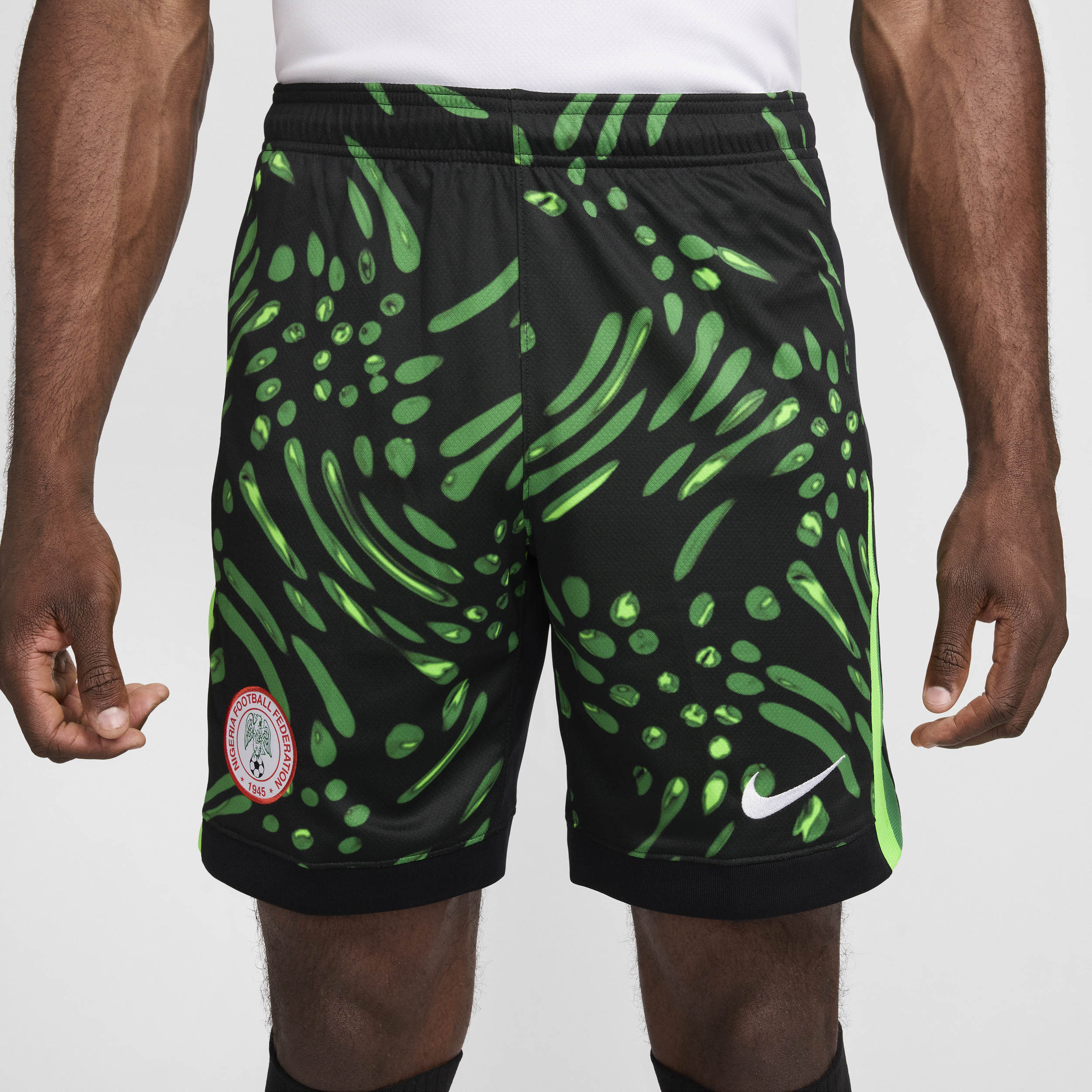 Nike Nigeria 2024 Stadium Uit Dri-FIT replica voetbalshorts voor heren Zwart