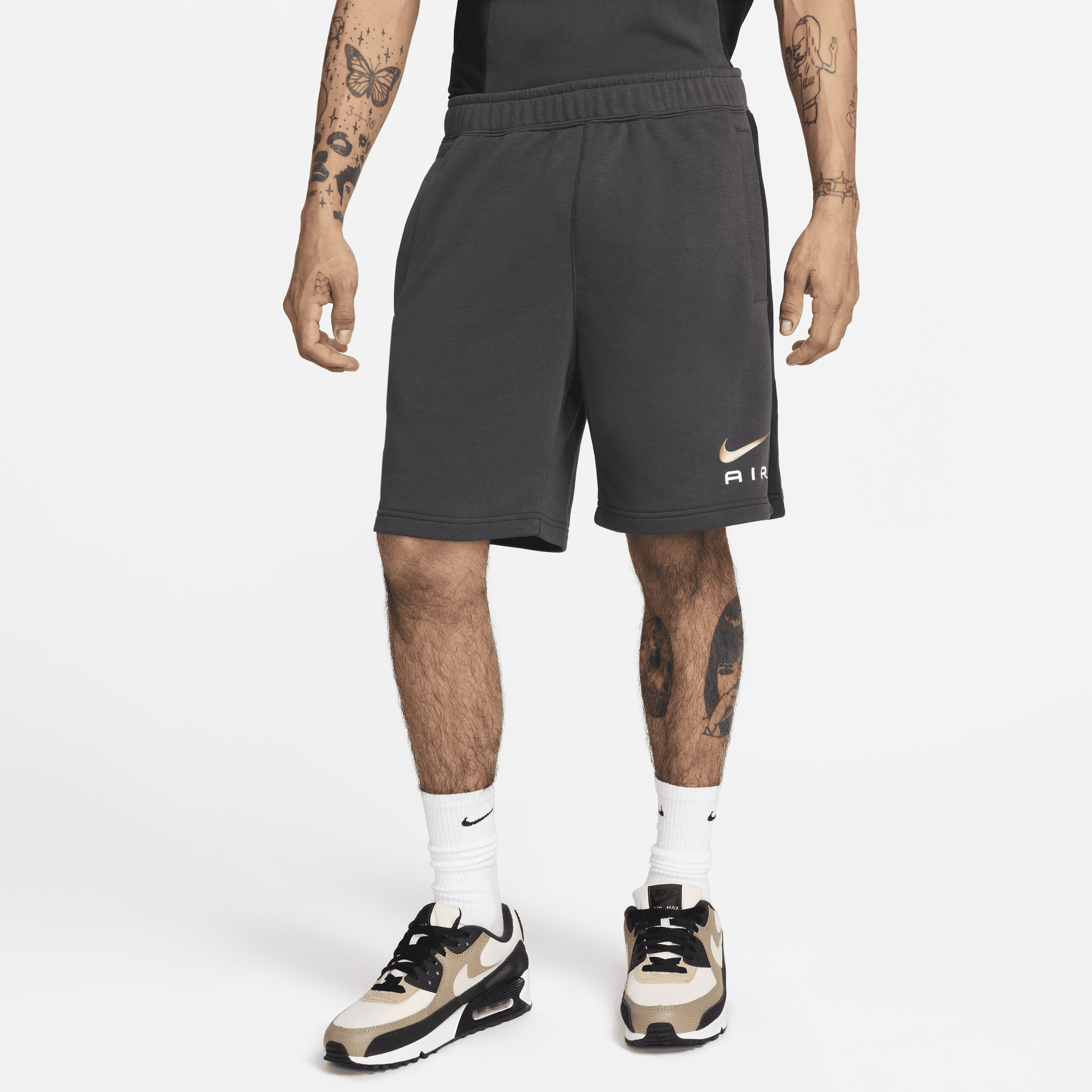 Nike Air Herenshorts van sweatstof Grijs