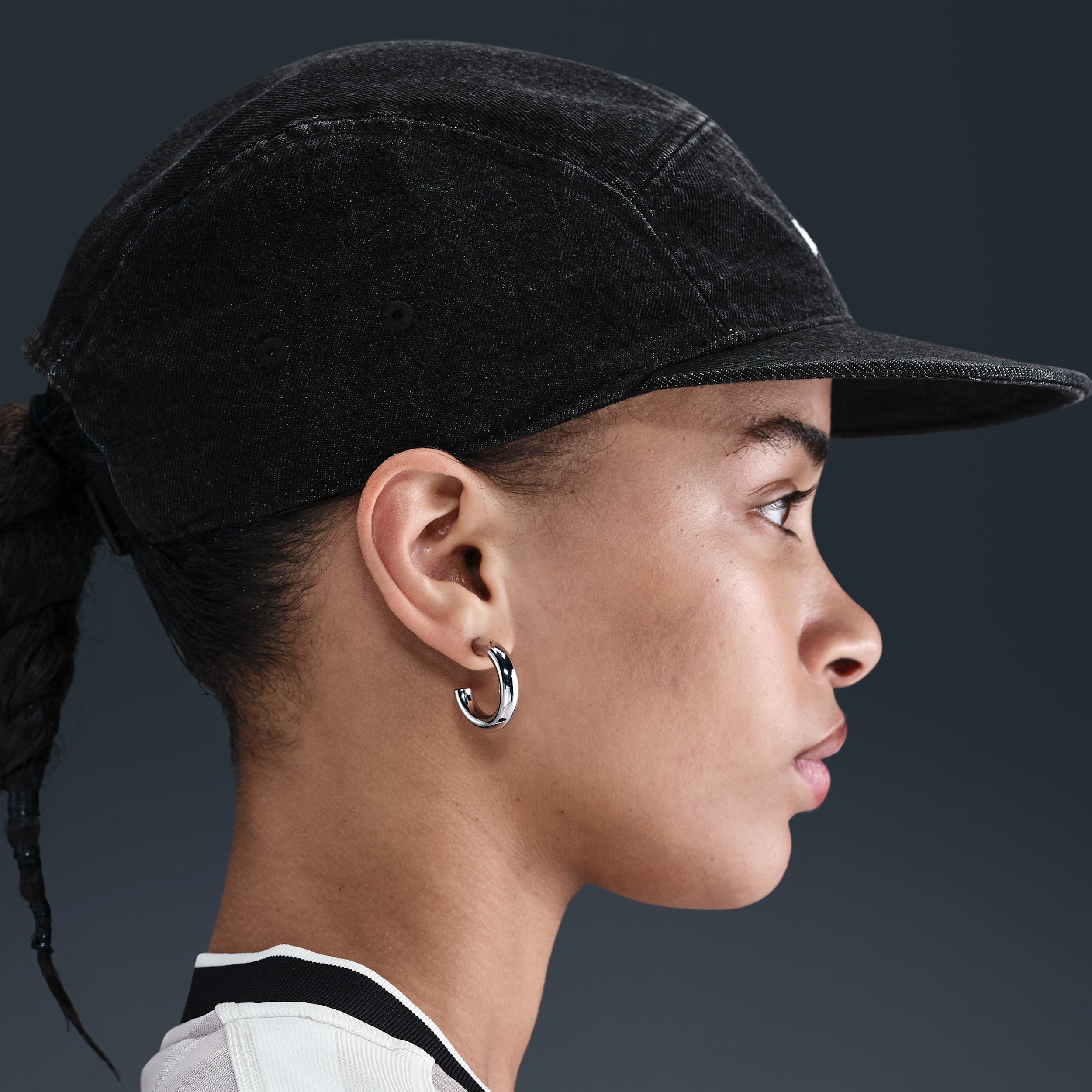 Thumbnail - Nike Fly unstrukturierte Denim-Cap - Schwarz