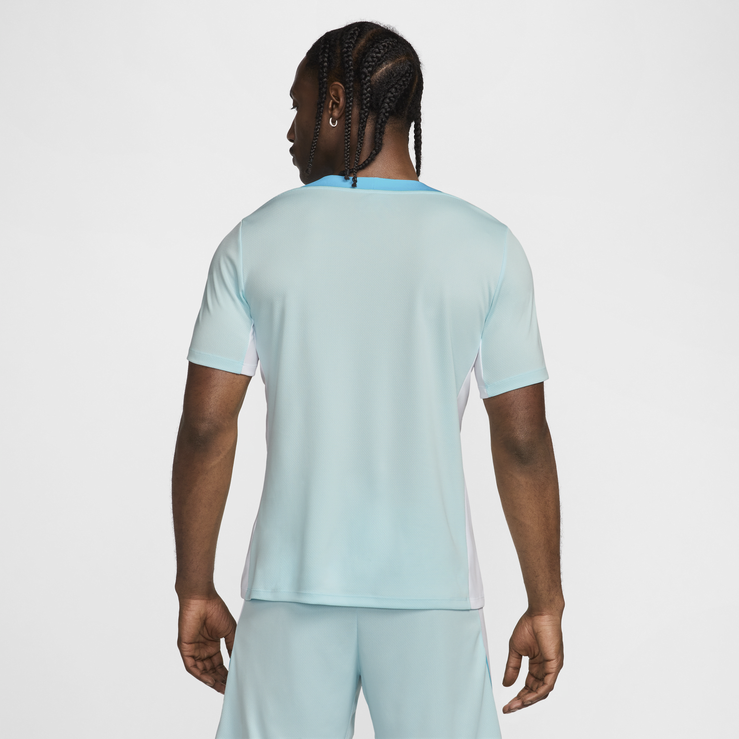 Haut de foot à manches courtes Dri-FIT Nike Strike pour homme - Bleu