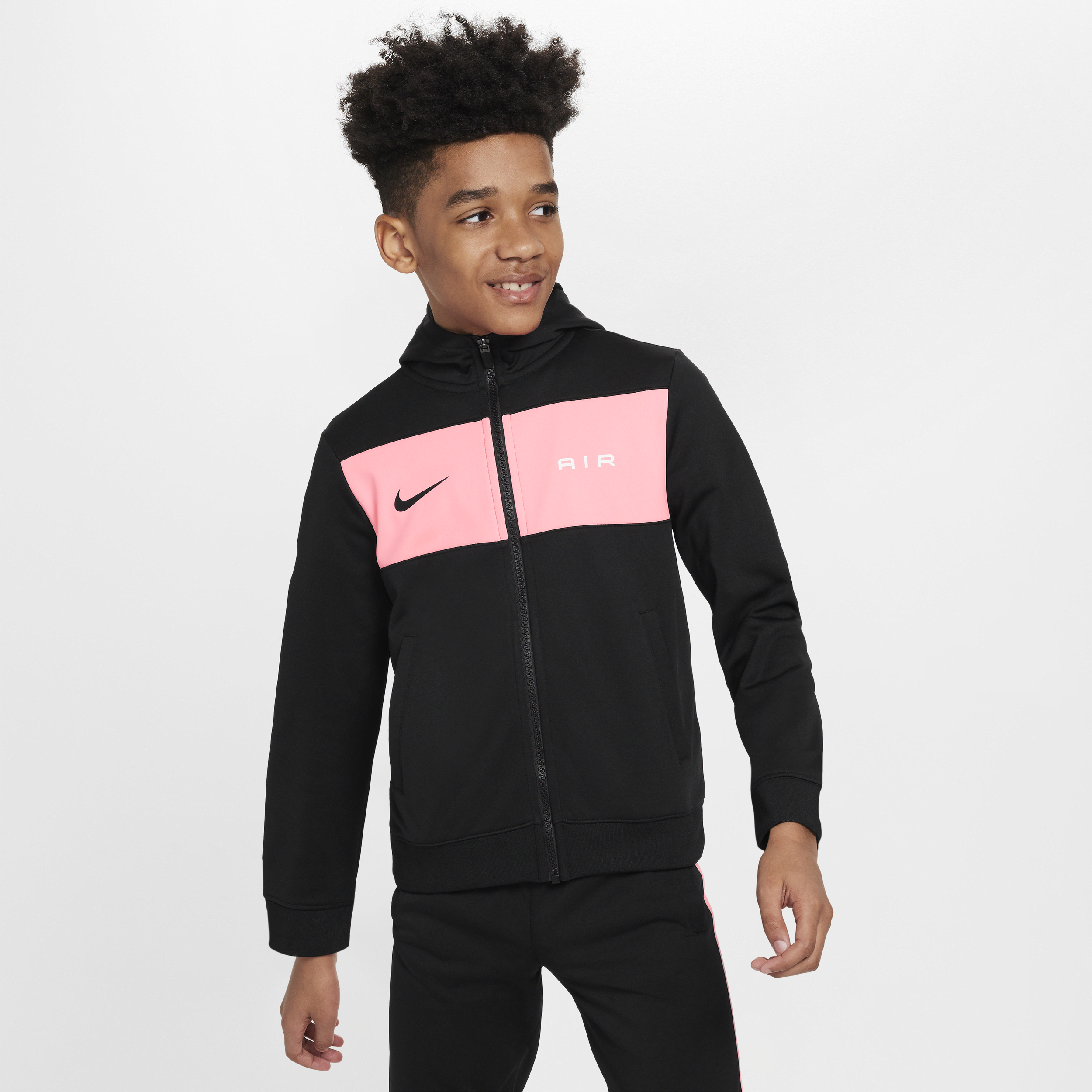 Nike Air Hoodie met rits voor jongens Zwart