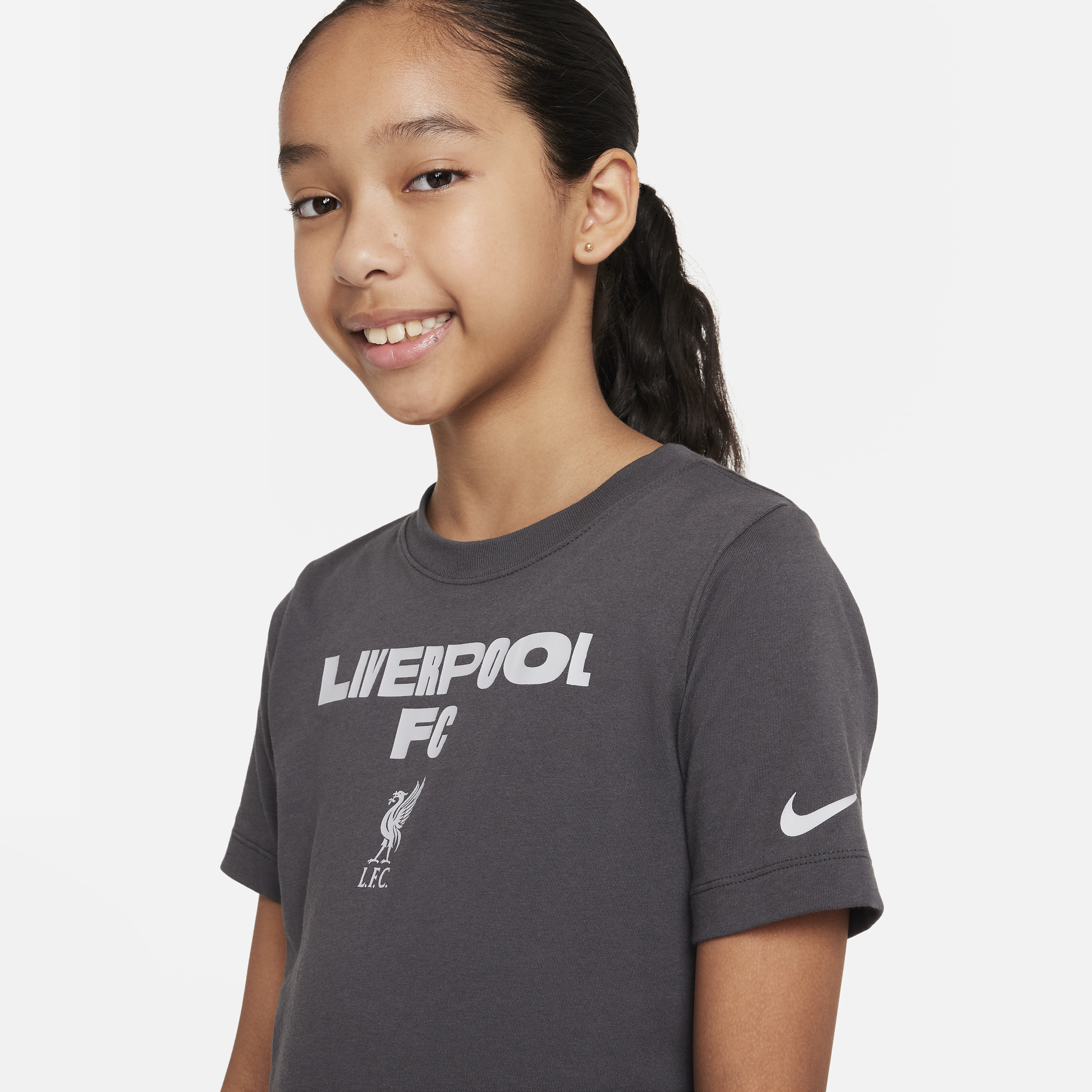 Nike Liverpool FC voetbalshirt voor kids Grijs