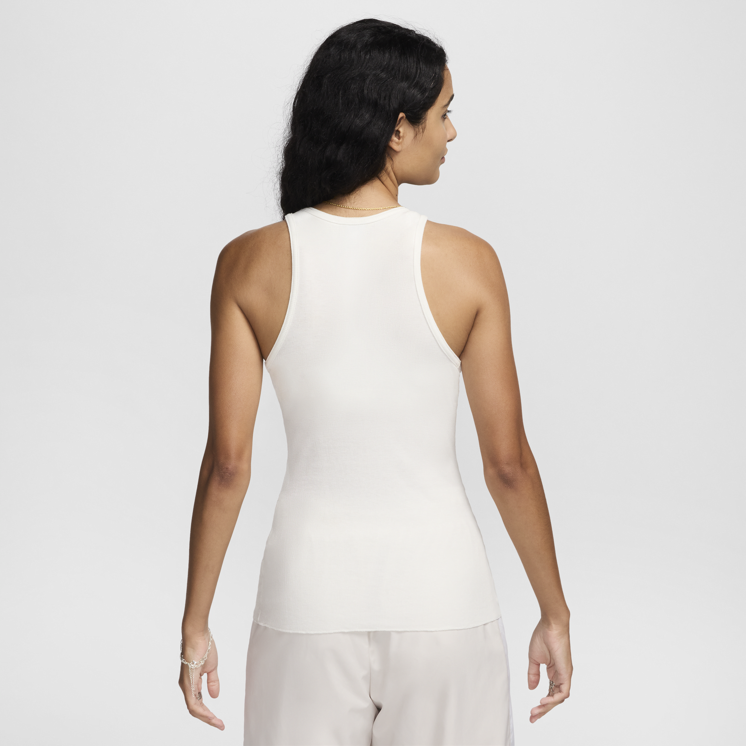 Débardeur côtelé Nike Sportswear pour femme - Blanc