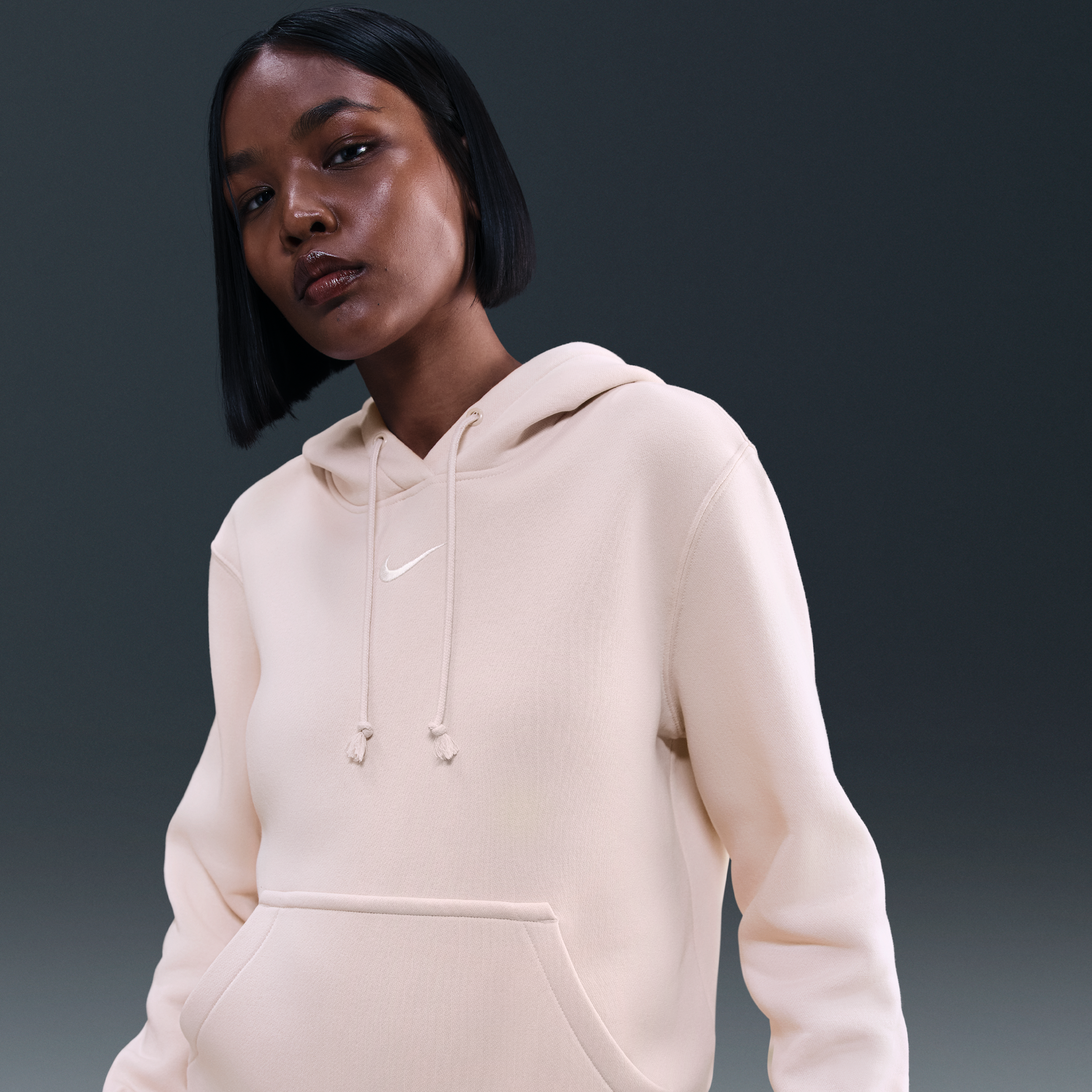 Felpa pullover con cappuccio Nike Phoenix Fleece – Donna - Rosa