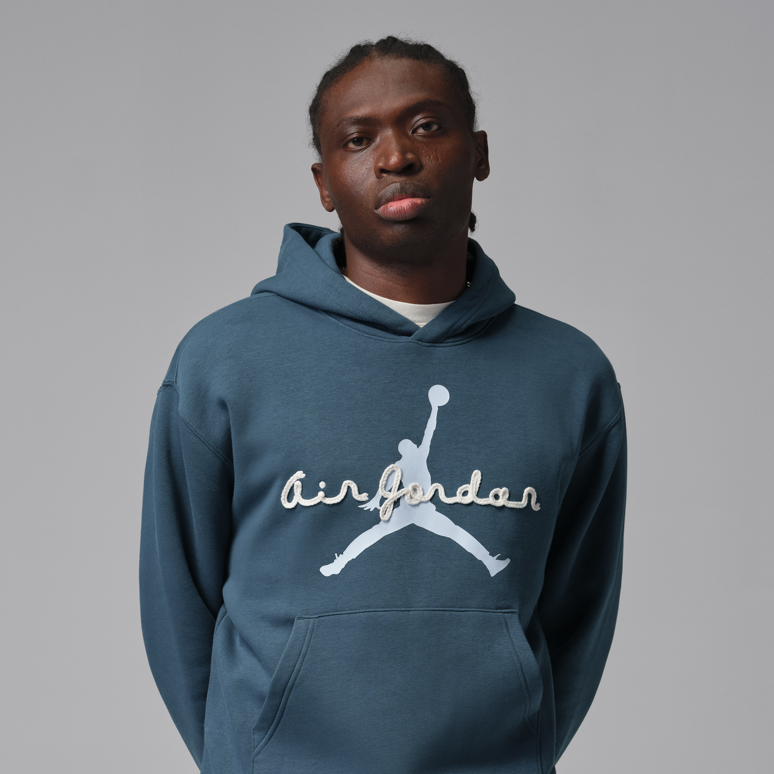 Felpa pullover con cappuccio Jordan Brooklyn Fleece – Uomo - Blu
