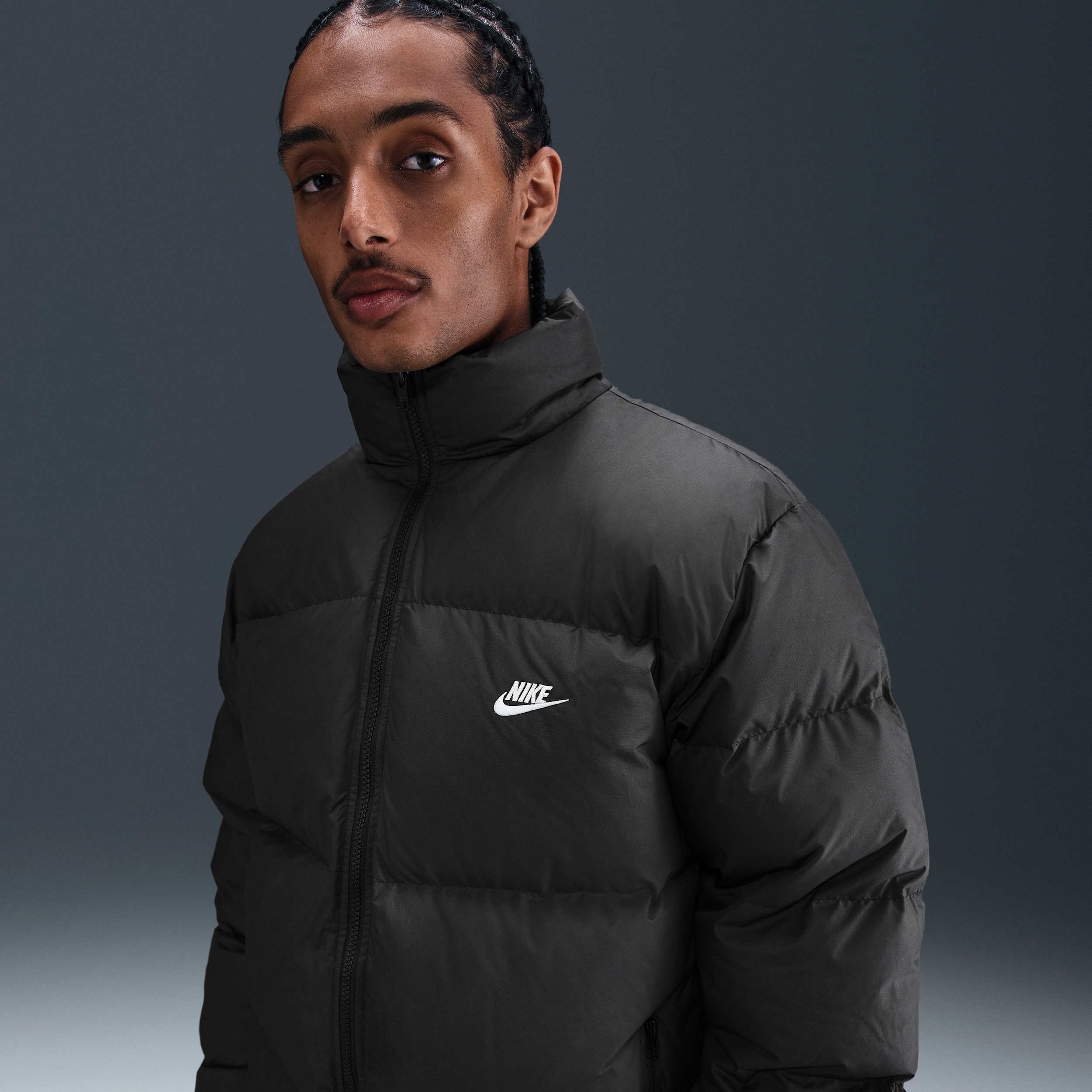 Nike Club Mens Therma-FIT Puffer Jacket - Black - Polyester