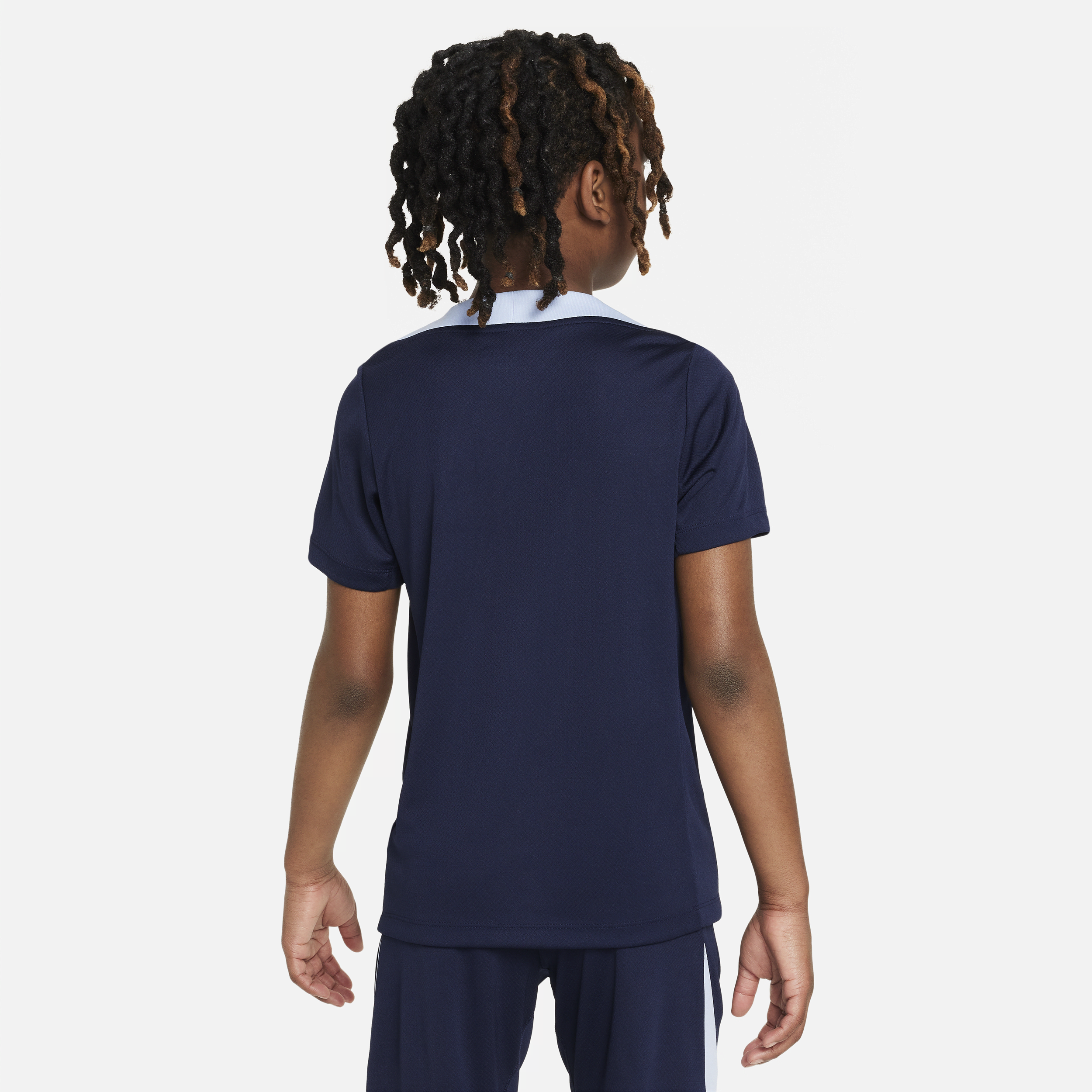 Nike FFF Strike Dri-FIT knit voetbaltop met korte mouwen voor kids Blauw