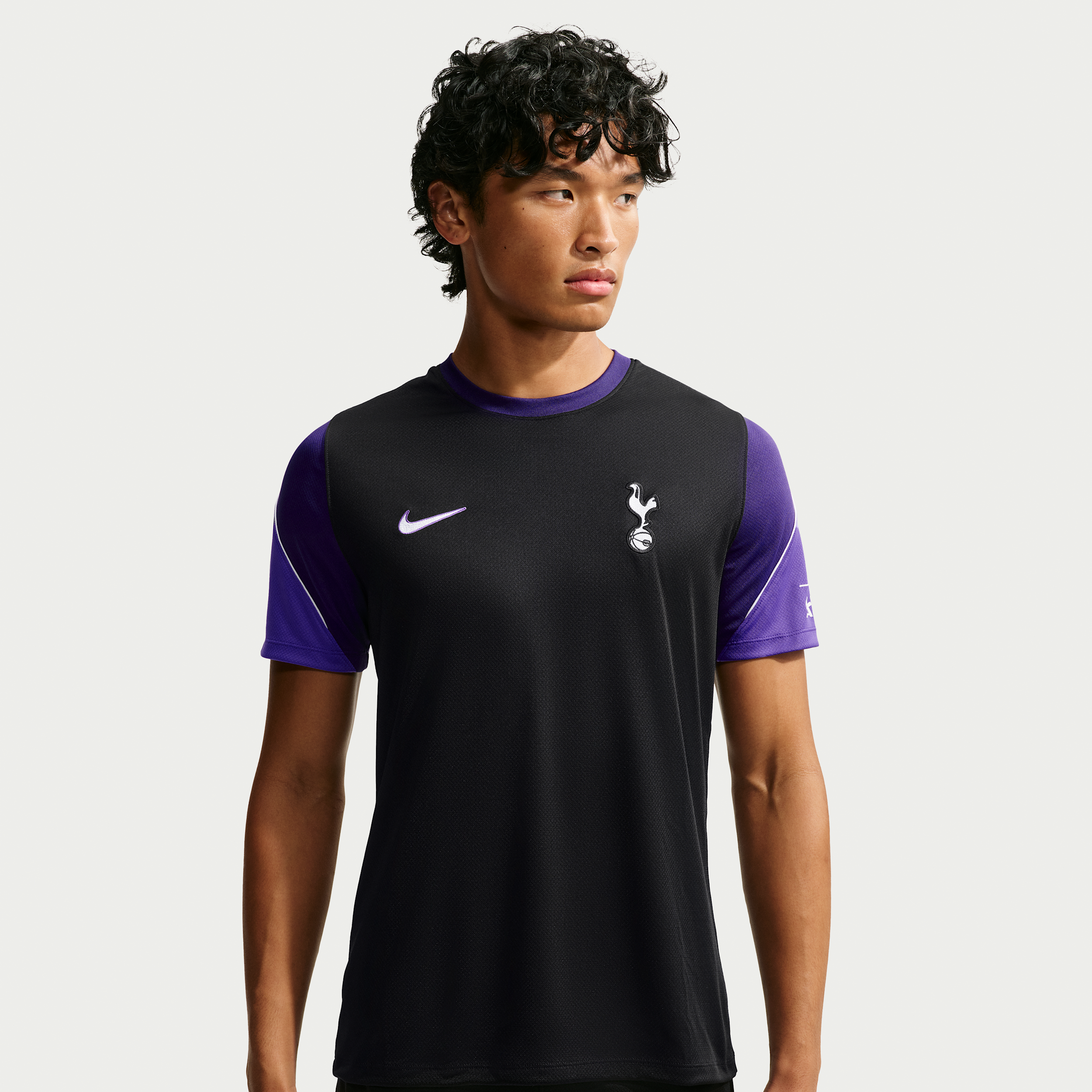 Kortærmet Tottenham Hotspur Strike Third Nike Dri-FIT-fodboldtrøje til mænd - sort
