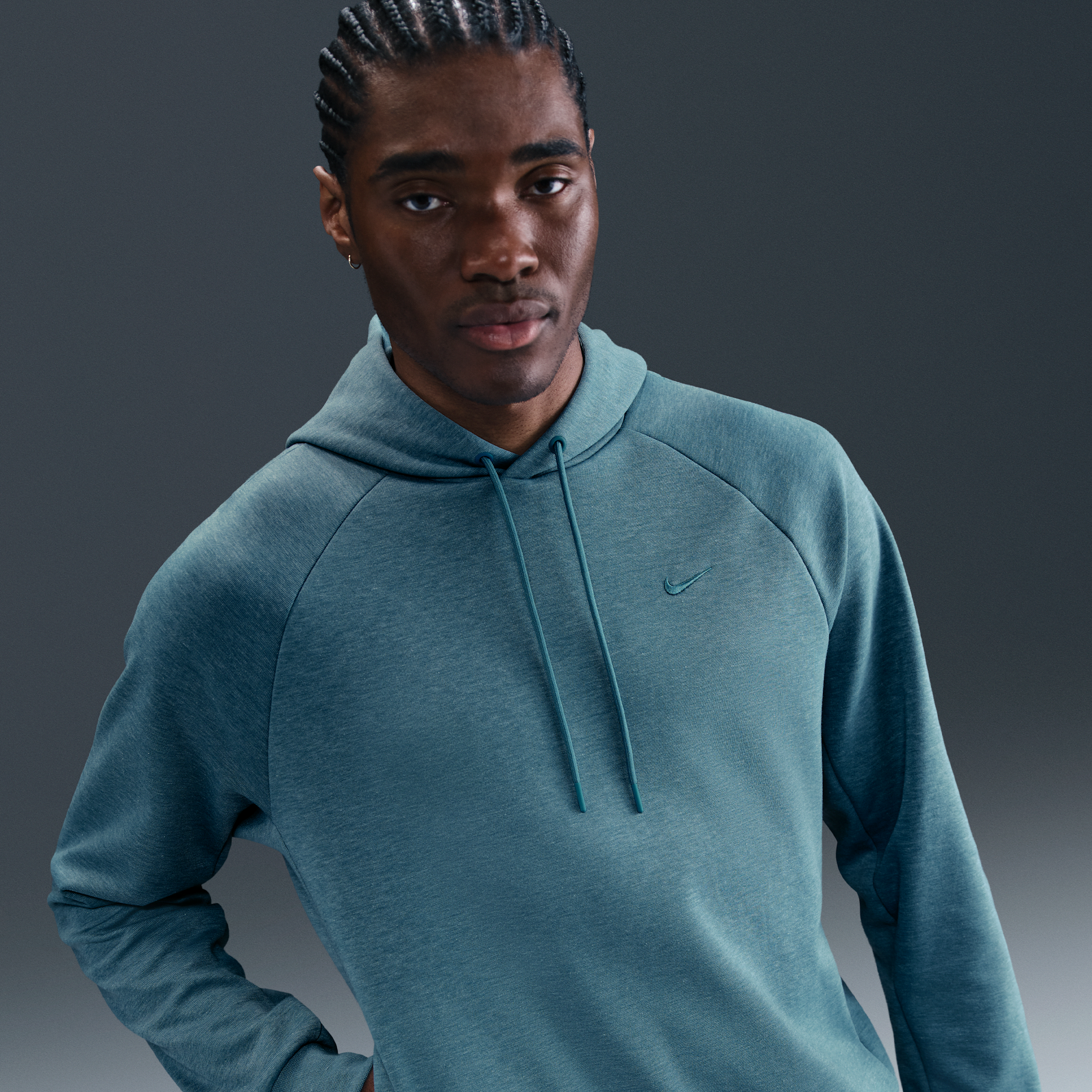 Thumbnail - Nike Primary Fleece UV Performance Hoodie mit Dri-FIT-Technologie (Herren) - Blau