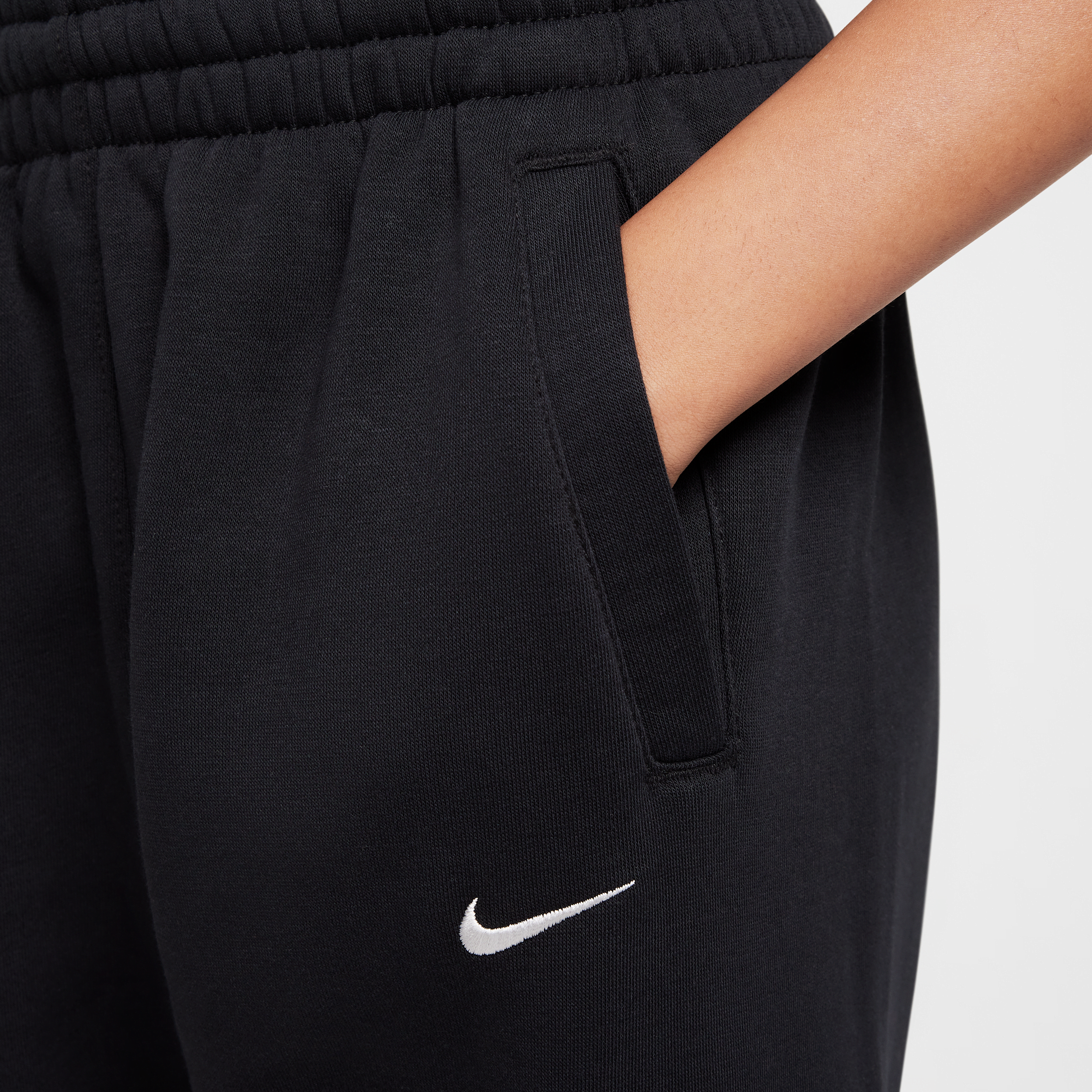 Pantalon ample Nike Sportswear Club Fleece pour ado (fille) - Noir