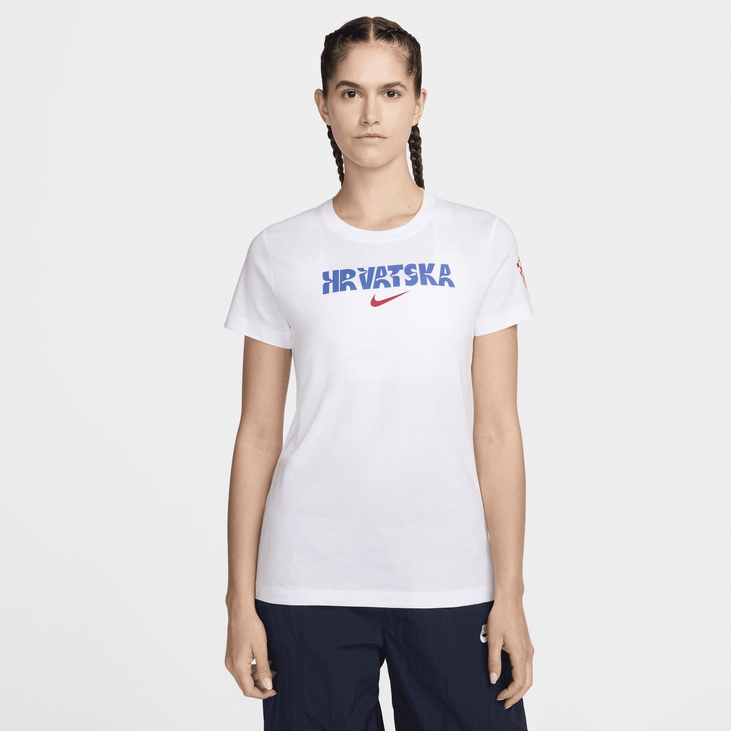 T-shirt Nike Football Croatie Crest pour femme - Blanc