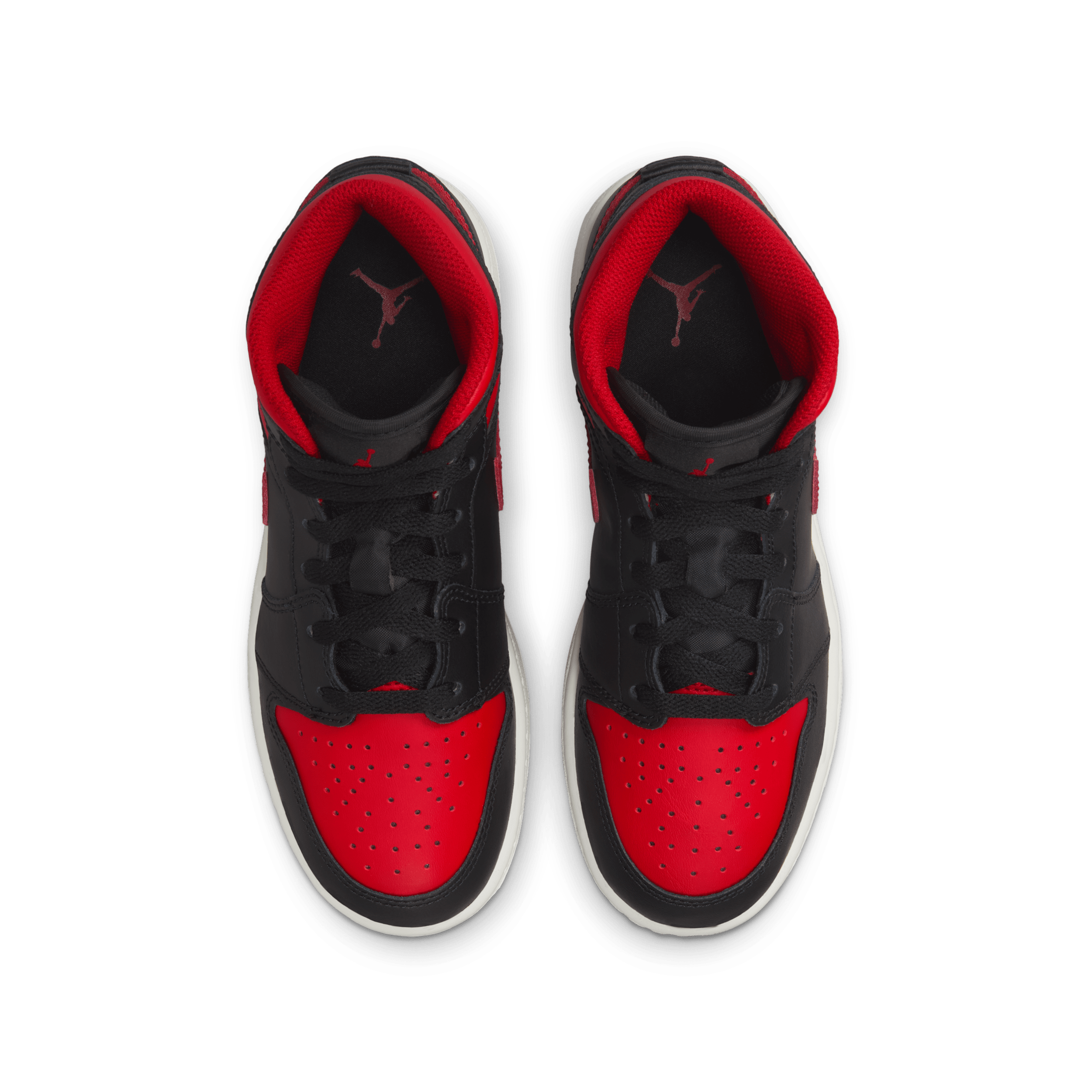 Jordan Air 1 Mid Kinderschoenen Zwart