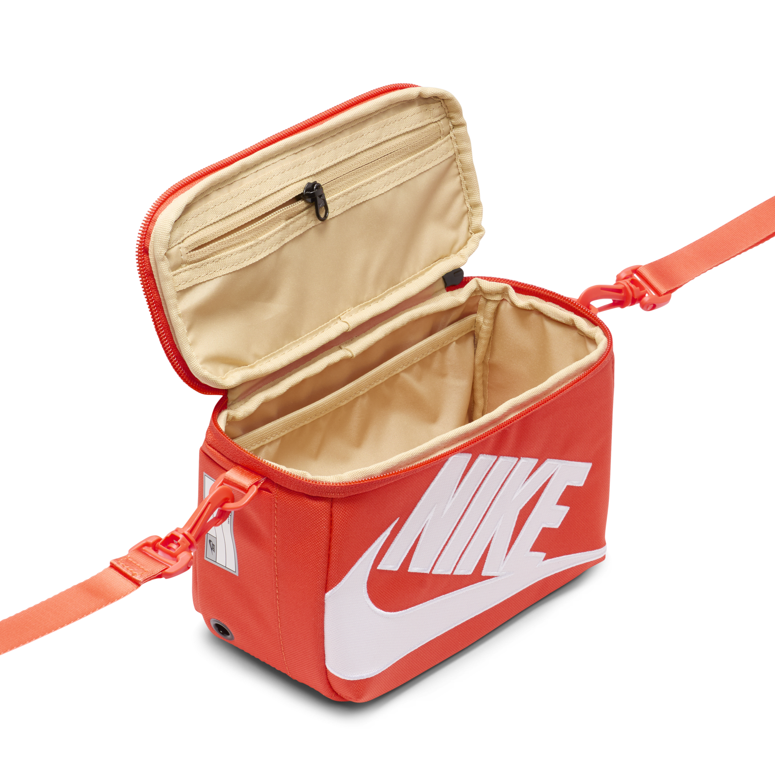 Nike mini-crossbodytas in schoenendoosstijl (3 liter) Oranje