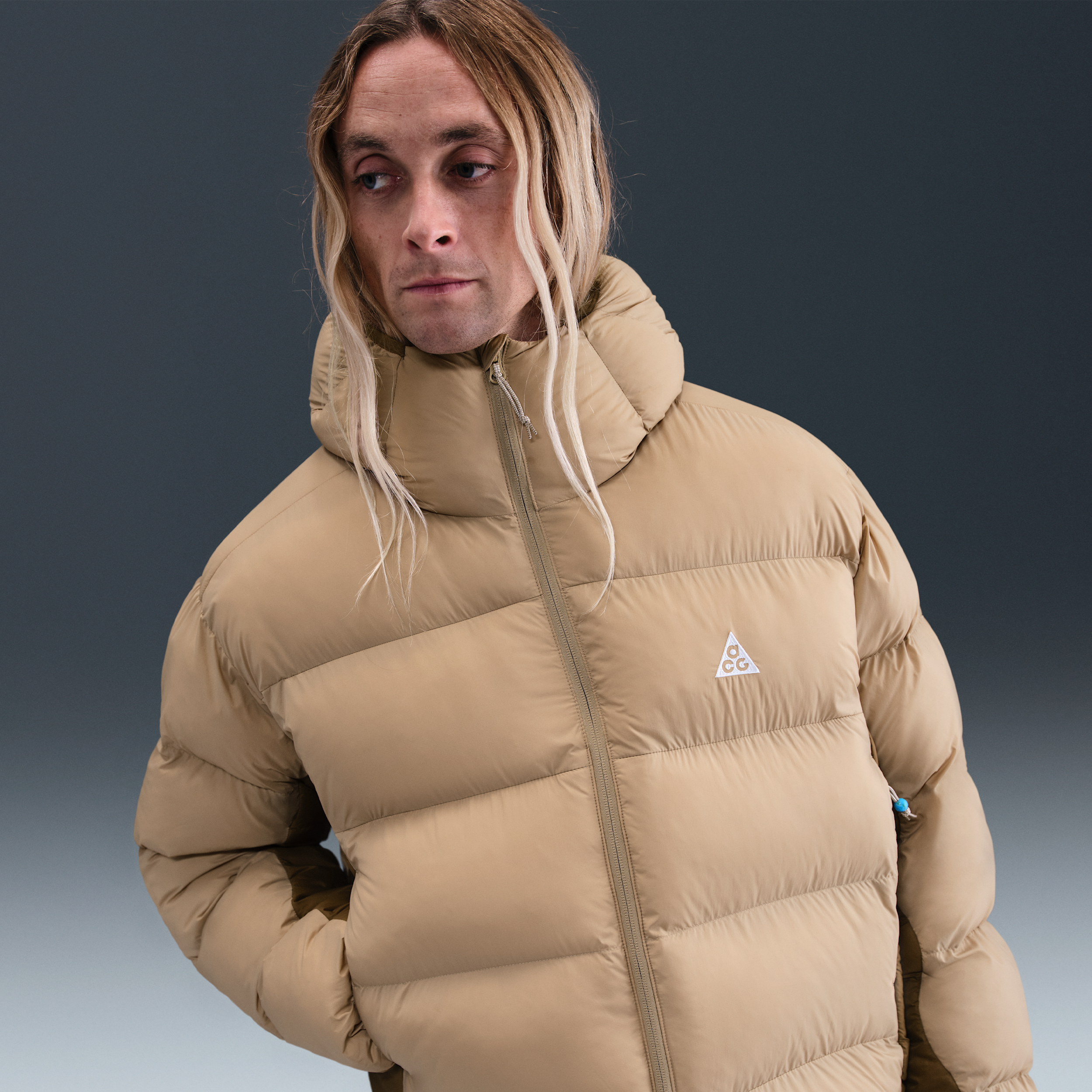 Thumbnail - Nike ACG "Lunar Lake" PrimaLoft® Therma-FIT ADV lockere Jacke mit Kapuze (Herren) - Braun