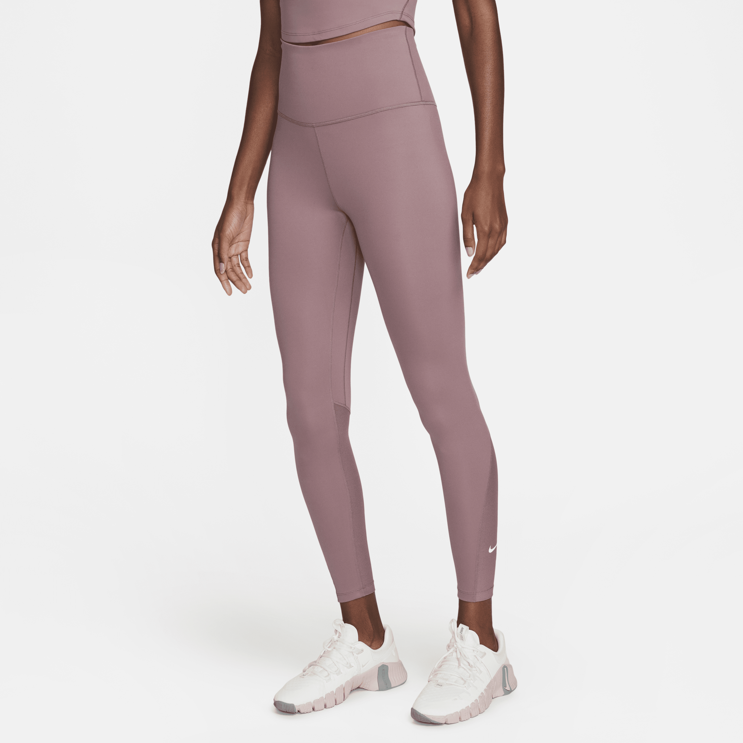 Nike One 7 8-legging met hoge taille voor dames Paars