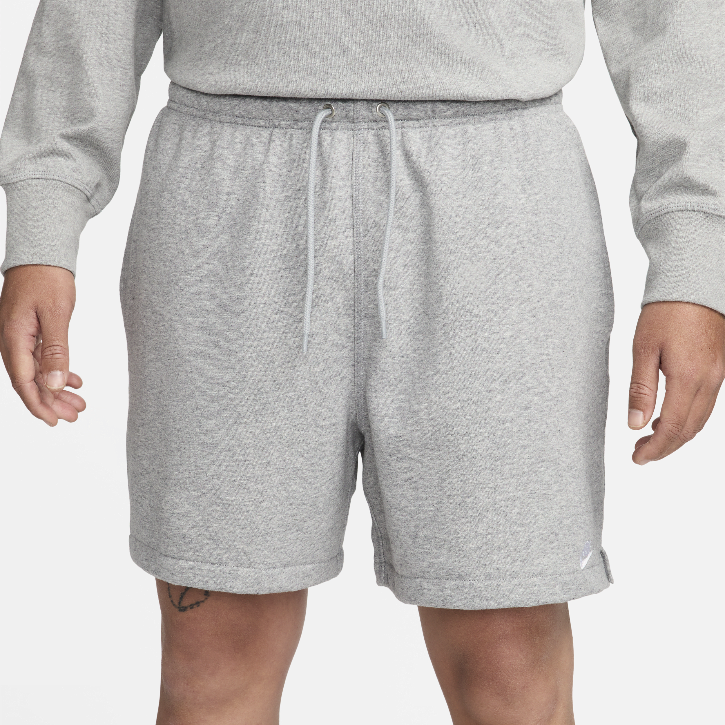 Short en molleton Flow Nike Club pour homme - Gris