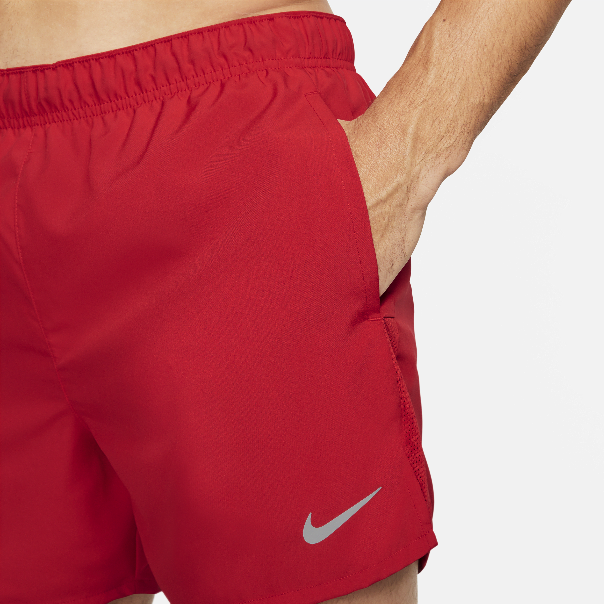 Nike Challenger Dri-FIT hardloopshorts met binnenbroek voor heren (13 cm) Rood