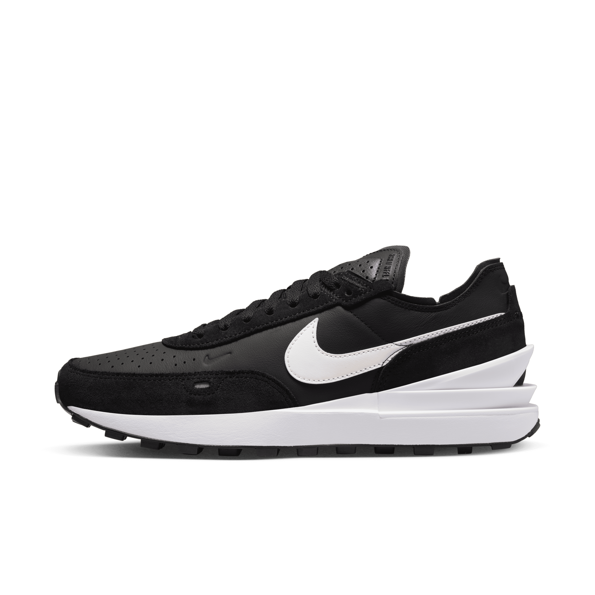 Nike Waffle One Leather Herenschoenen – Zwart
