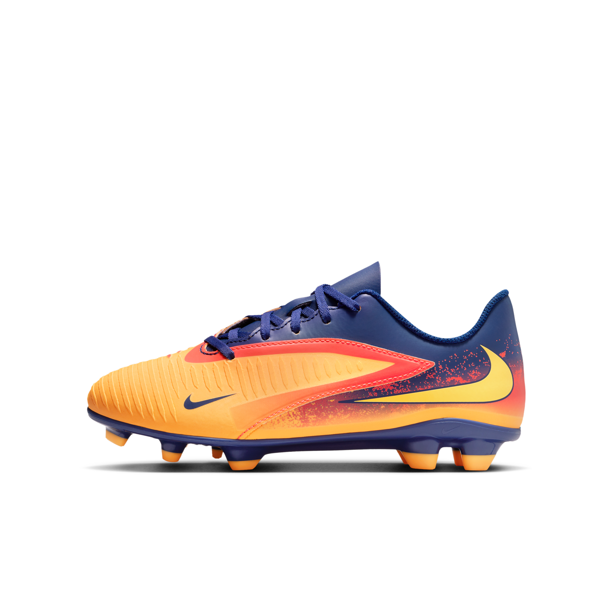 Nike Jr. Phantom 6 Low Club 'Erling Haaland' Older Kids' Multi-Ground Football Boot - Orange