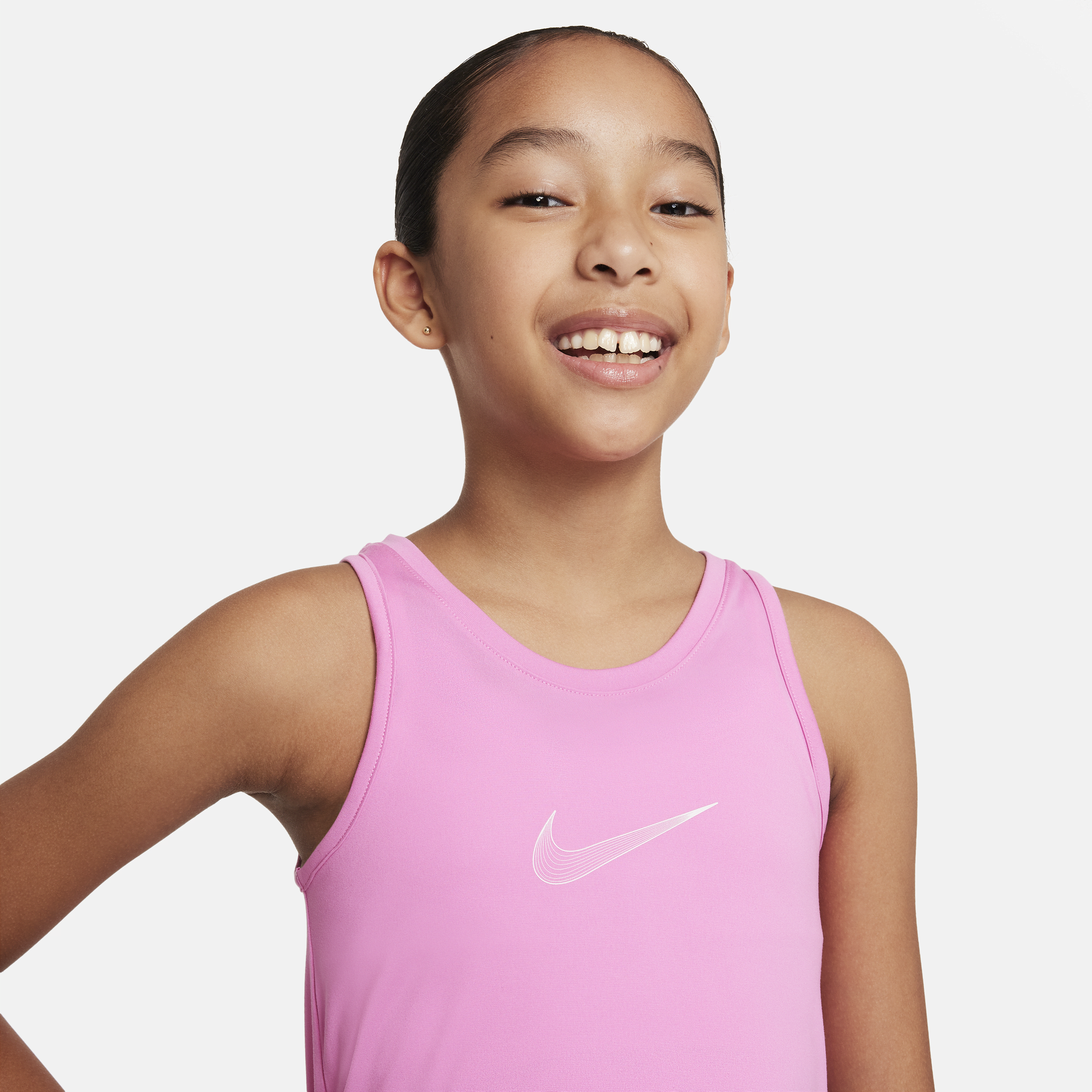 Nike One Dri-FIT trainingstanktop voor meisjes Roze