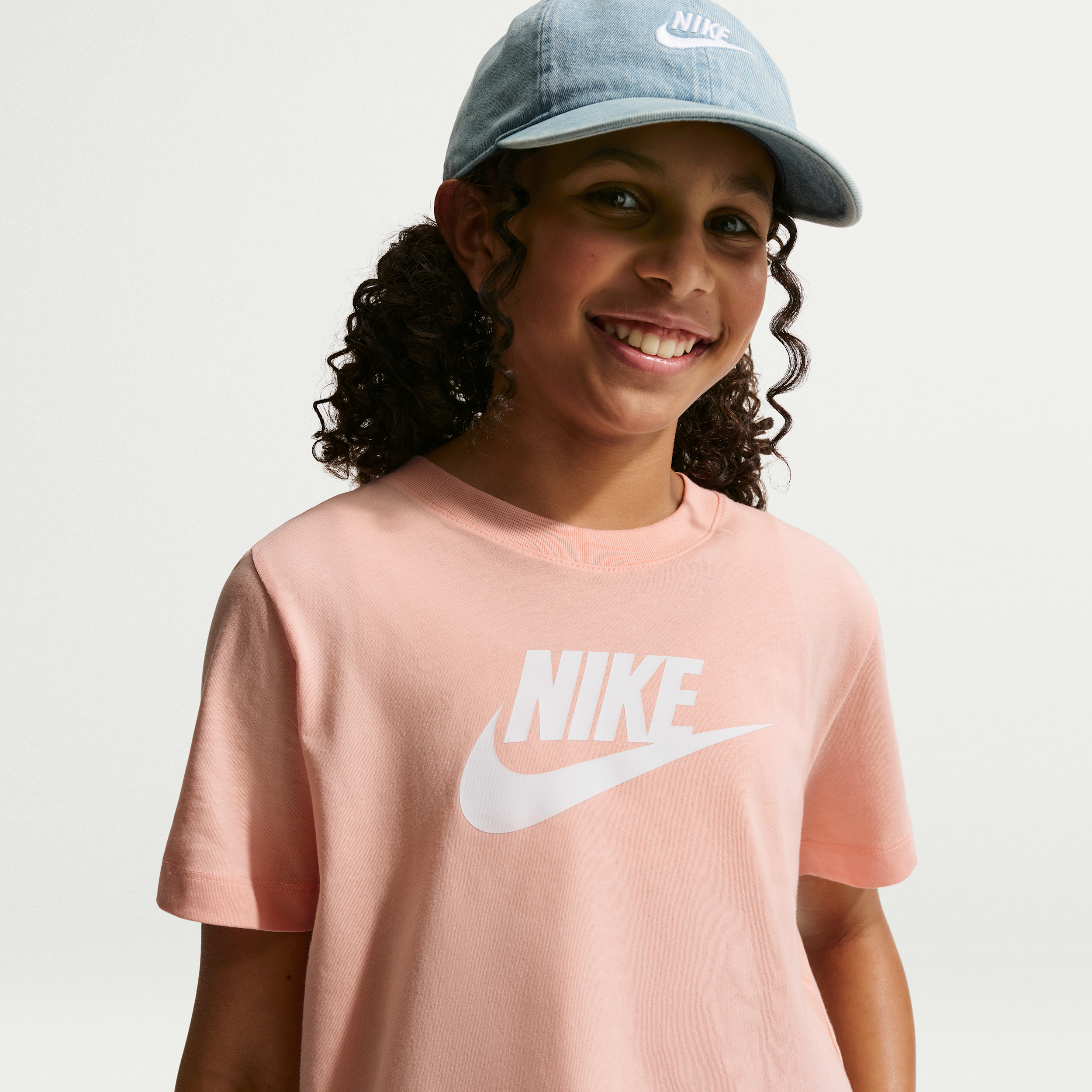 T-shirt ridotta Nike – Ragazza - Arancione