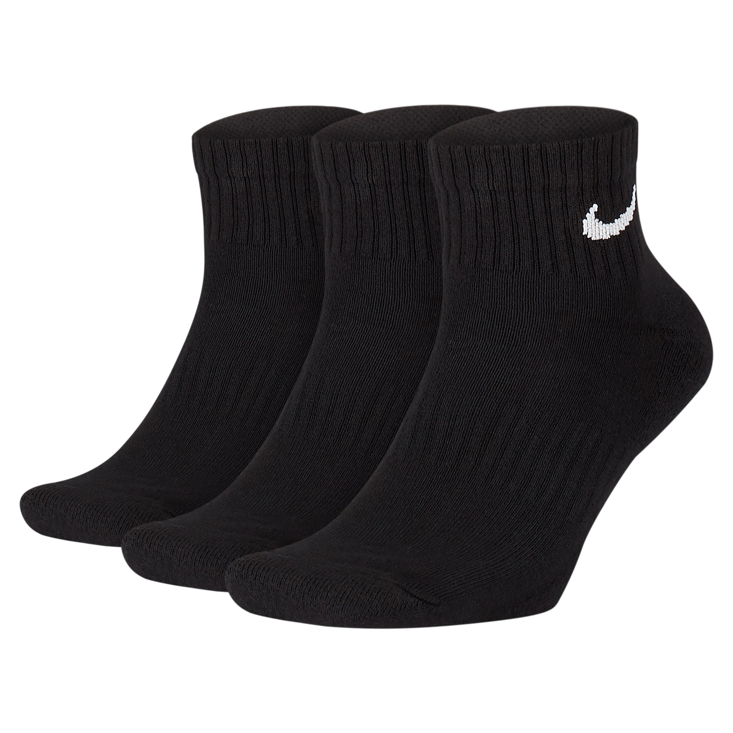 Nike Everyday Cushioned Training Ankle Socks (3 Pairs) – Black
