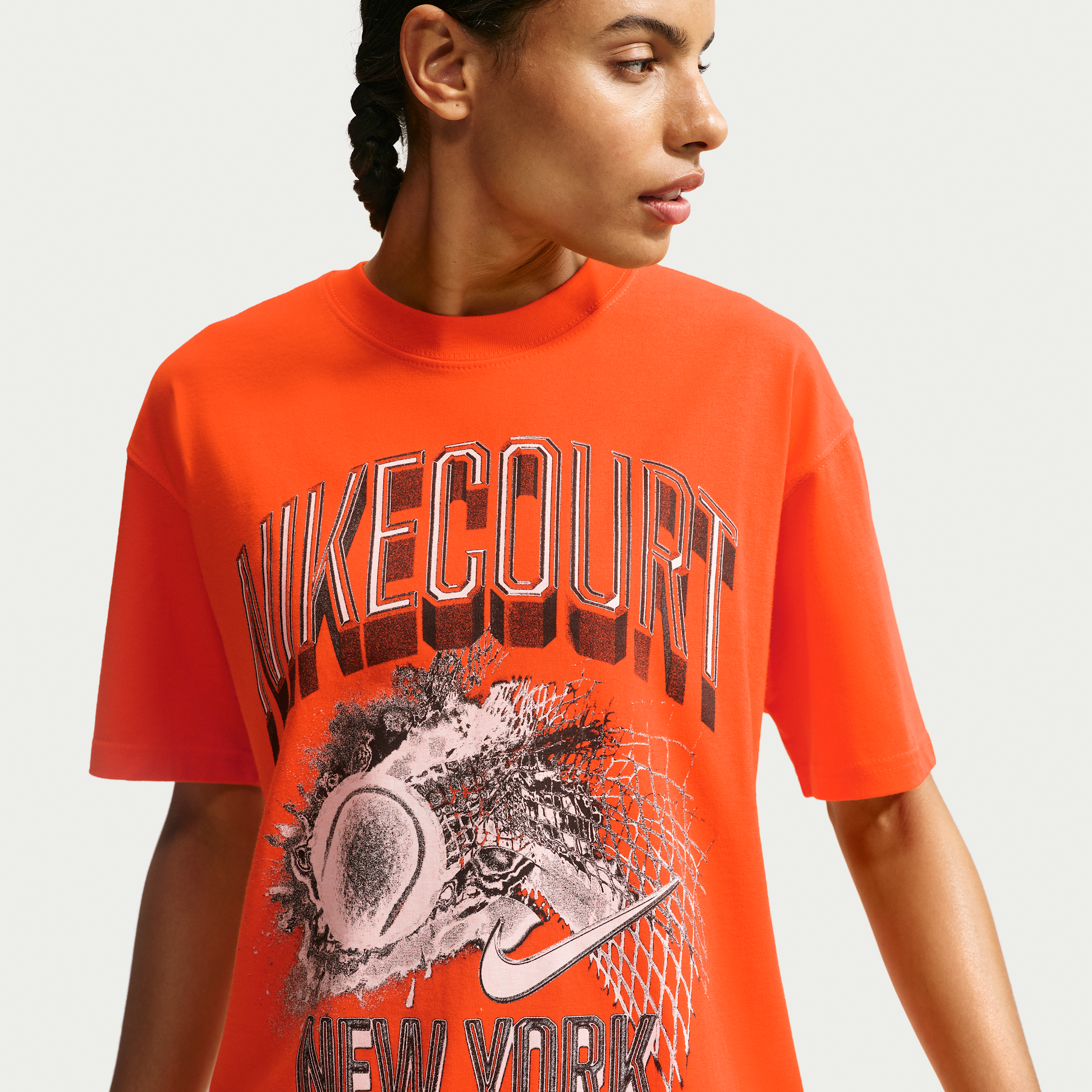 NikeCourt Slam Tennis-T-shirt - Orange