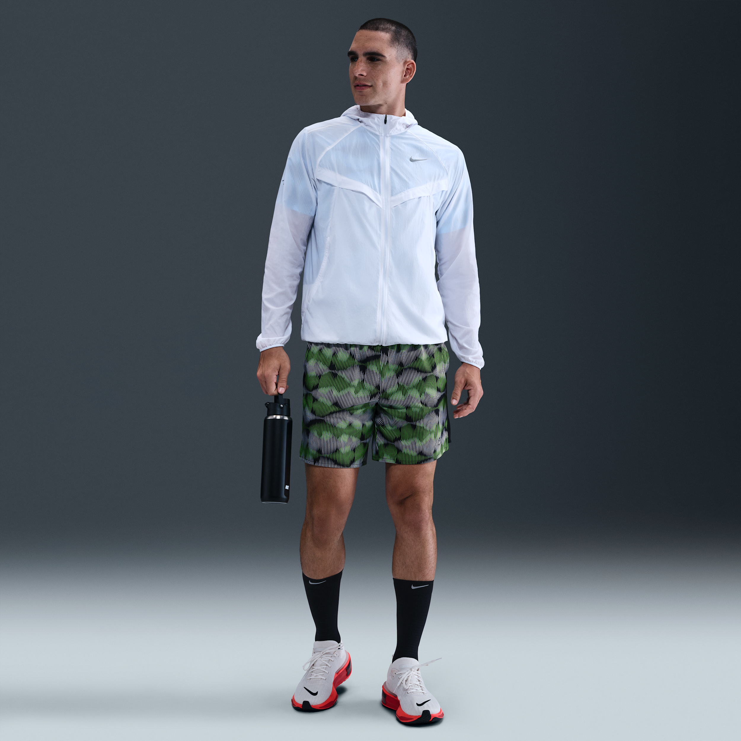 Thumbnail - Nike Challenger Herren-Laufshorts mit Futter (ca. 18 cm) - Schwarz