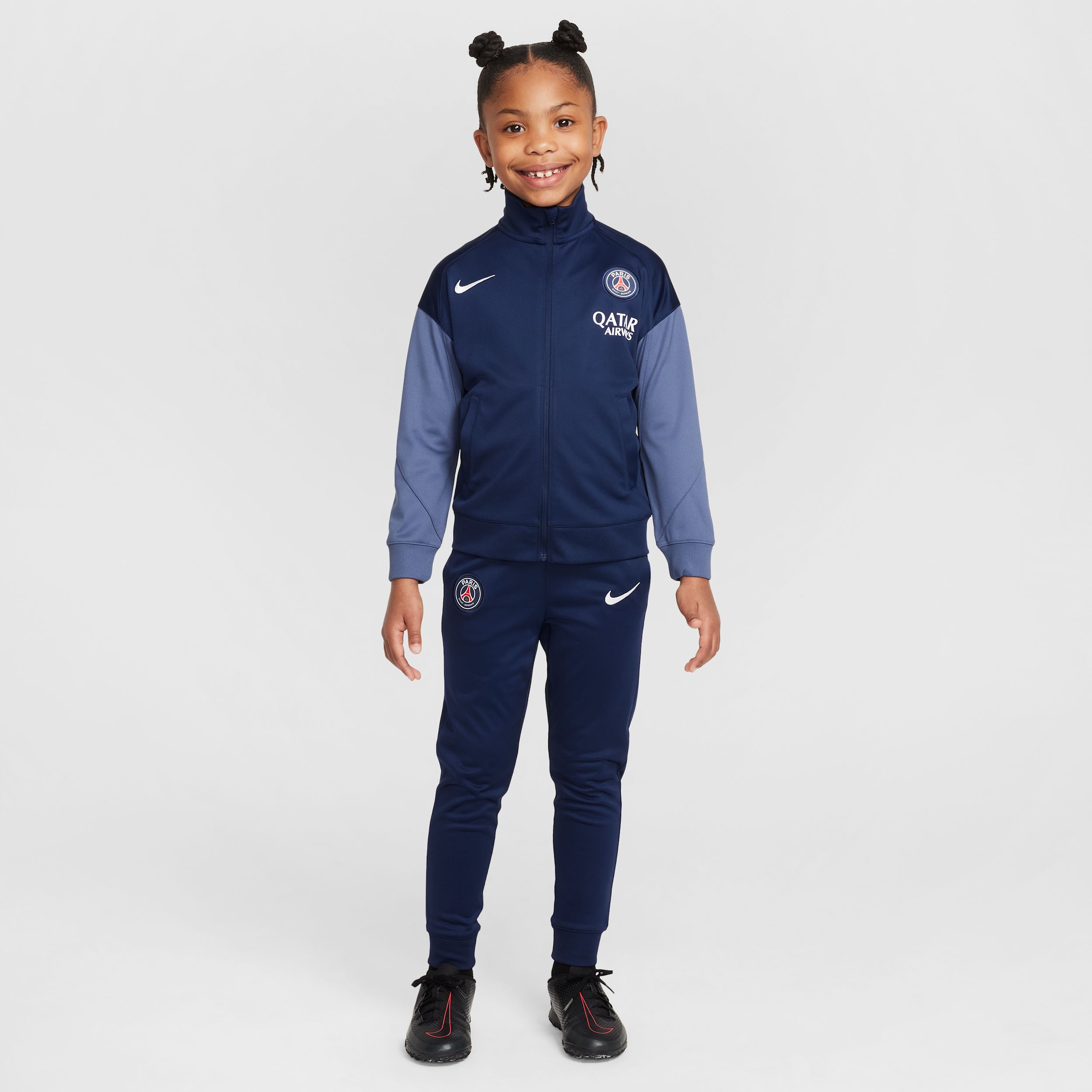 Paris Saint-Germain Strike Younger Kids Nike Dri-FIT Football Knit Tracksuit - Blue - Polyester