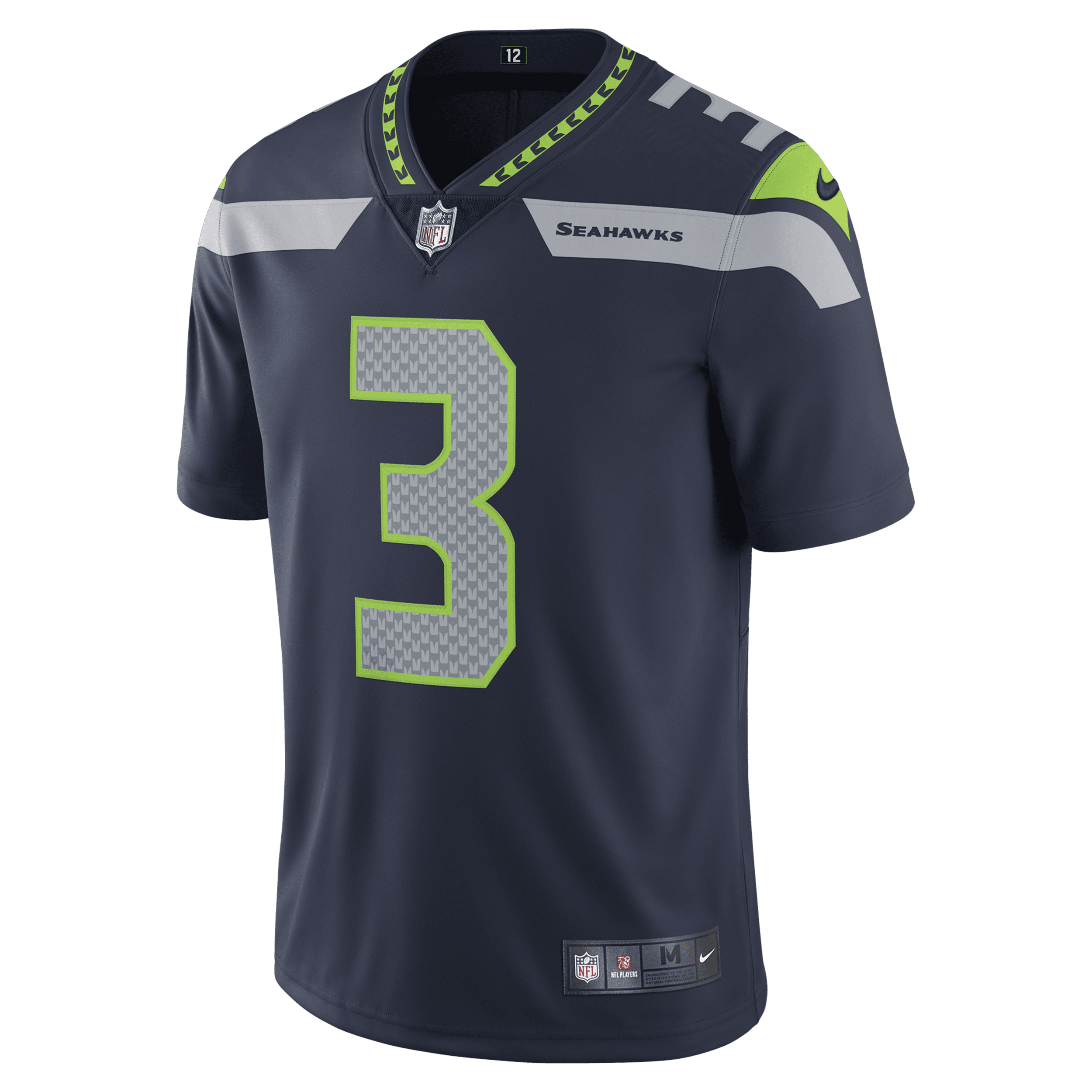 Ανδρική φανέλα αμερικανικού ποδοσφαίρου περιορισμένης έκδοσης NFL Seattle Seahawks Vapor Untouchable (Russell Wilson) - Μπλε
