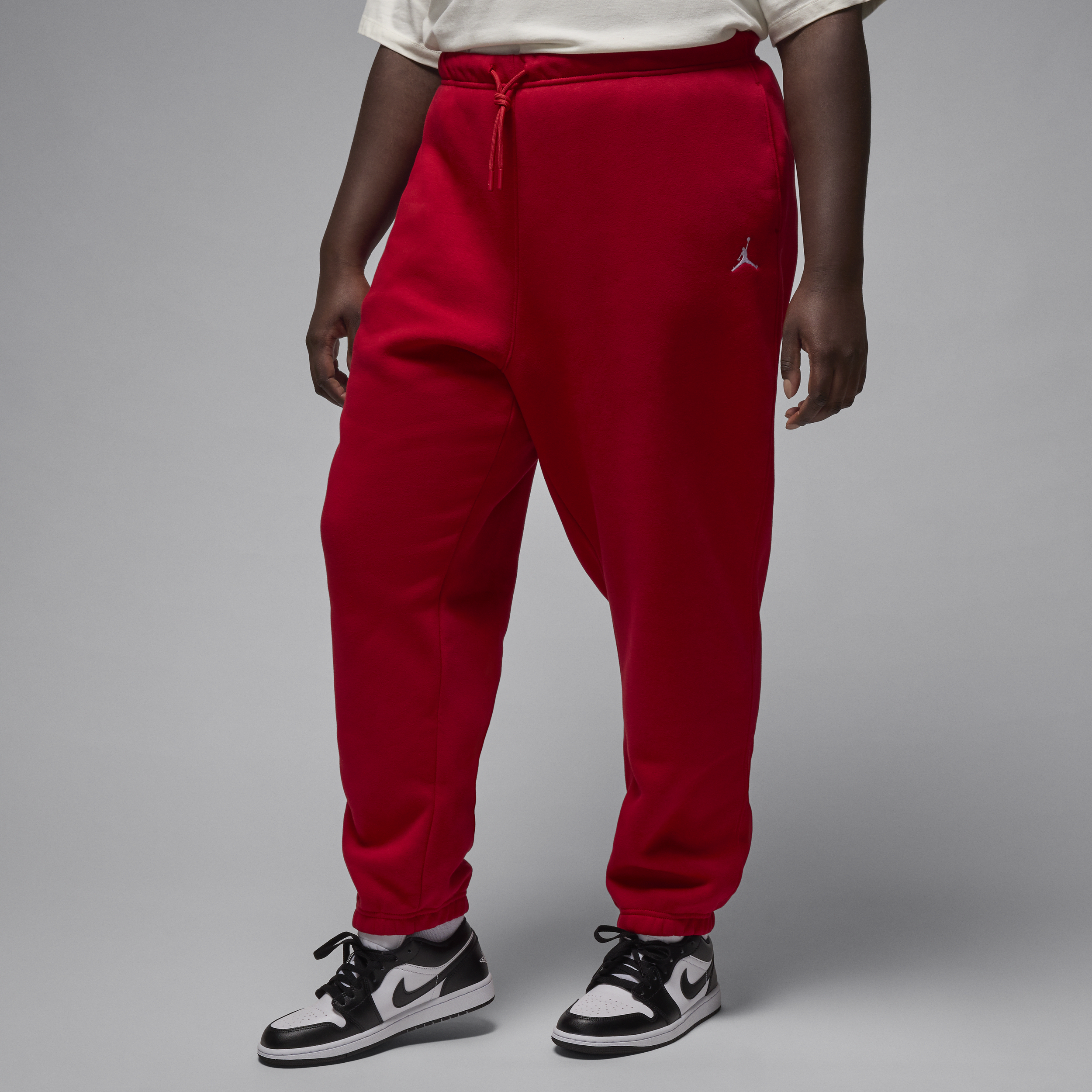 „Jordan Brooklyn Fleece Hose für Damen in großer Größe – Rot | Bequeme
