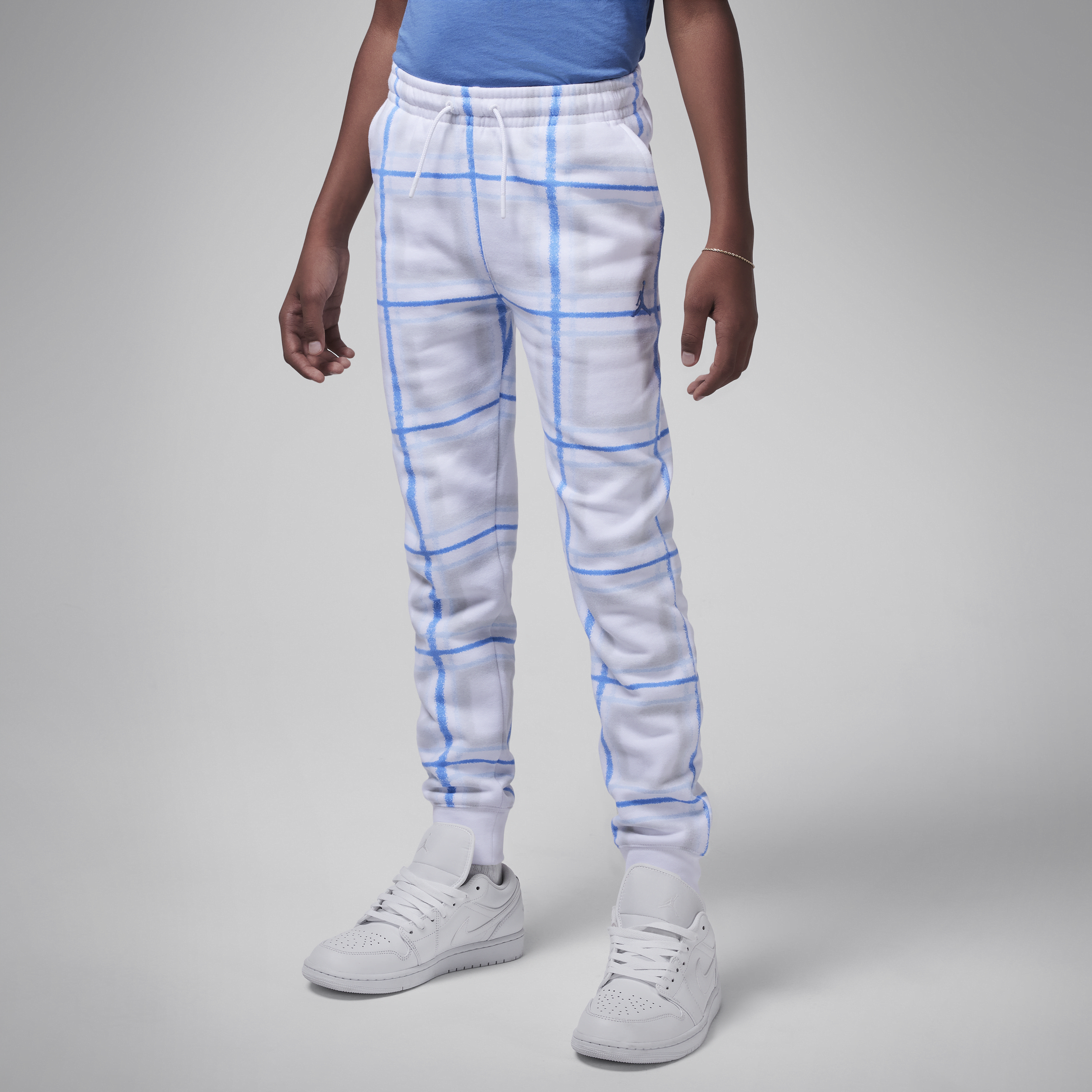 Pantalon de fêtes en Fleece Jordan Brooklyn Essentials pour ado - Blanc