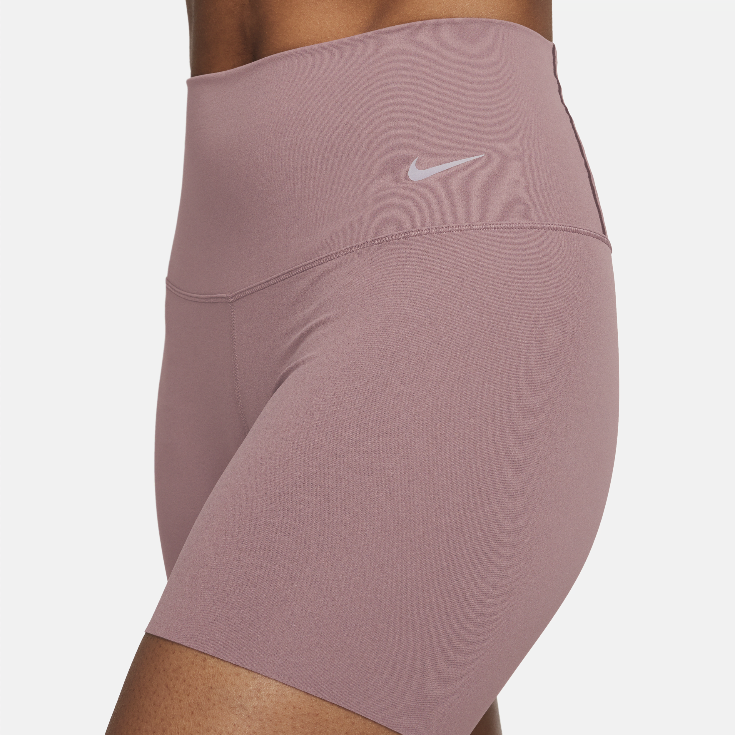 Nike Zenvy bikeshorts met iets ondersteunende hoge taille voor dames (13 cm) Paars