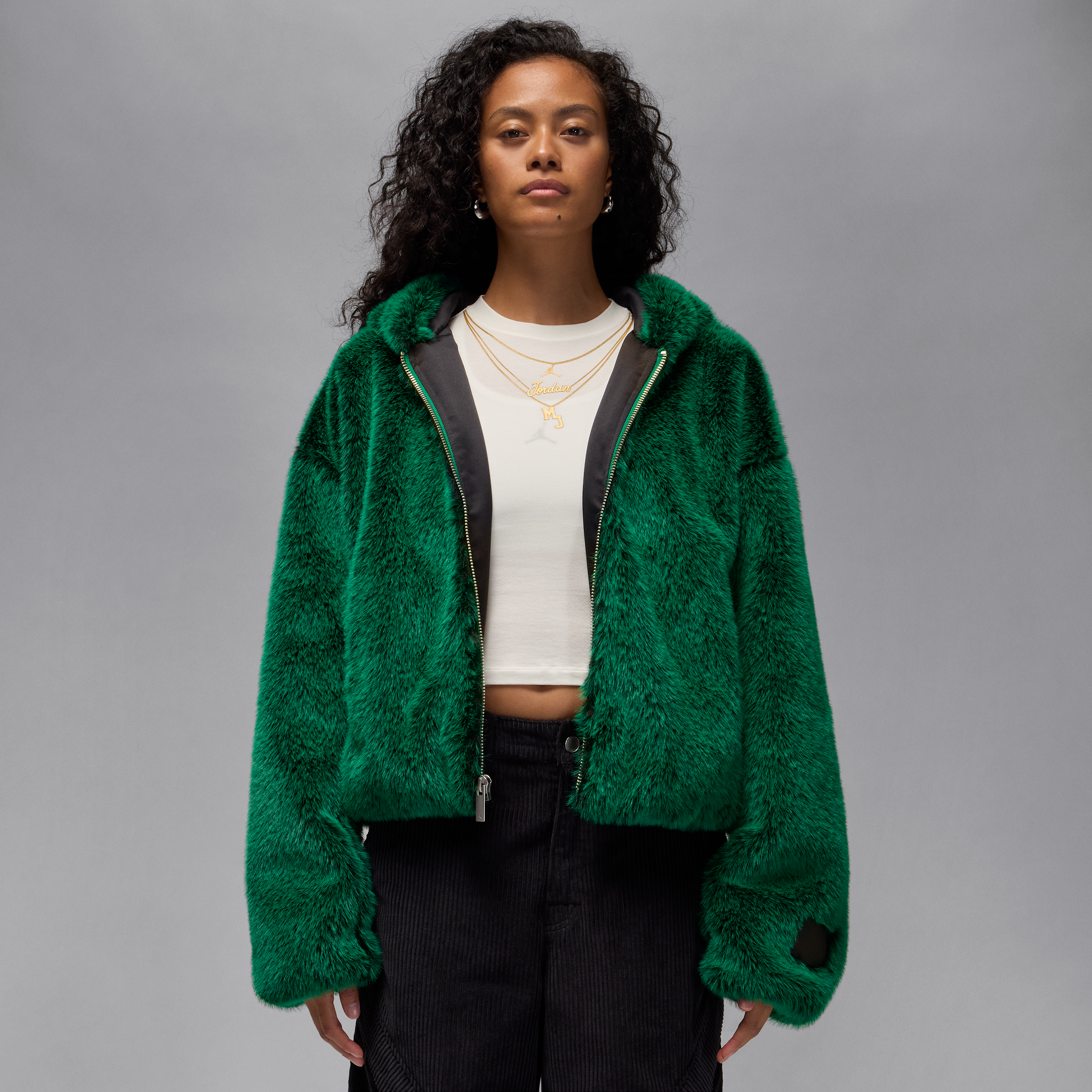 Thumbnail - Air Jordan Jacke mit Kapuze (Damen) - Grün