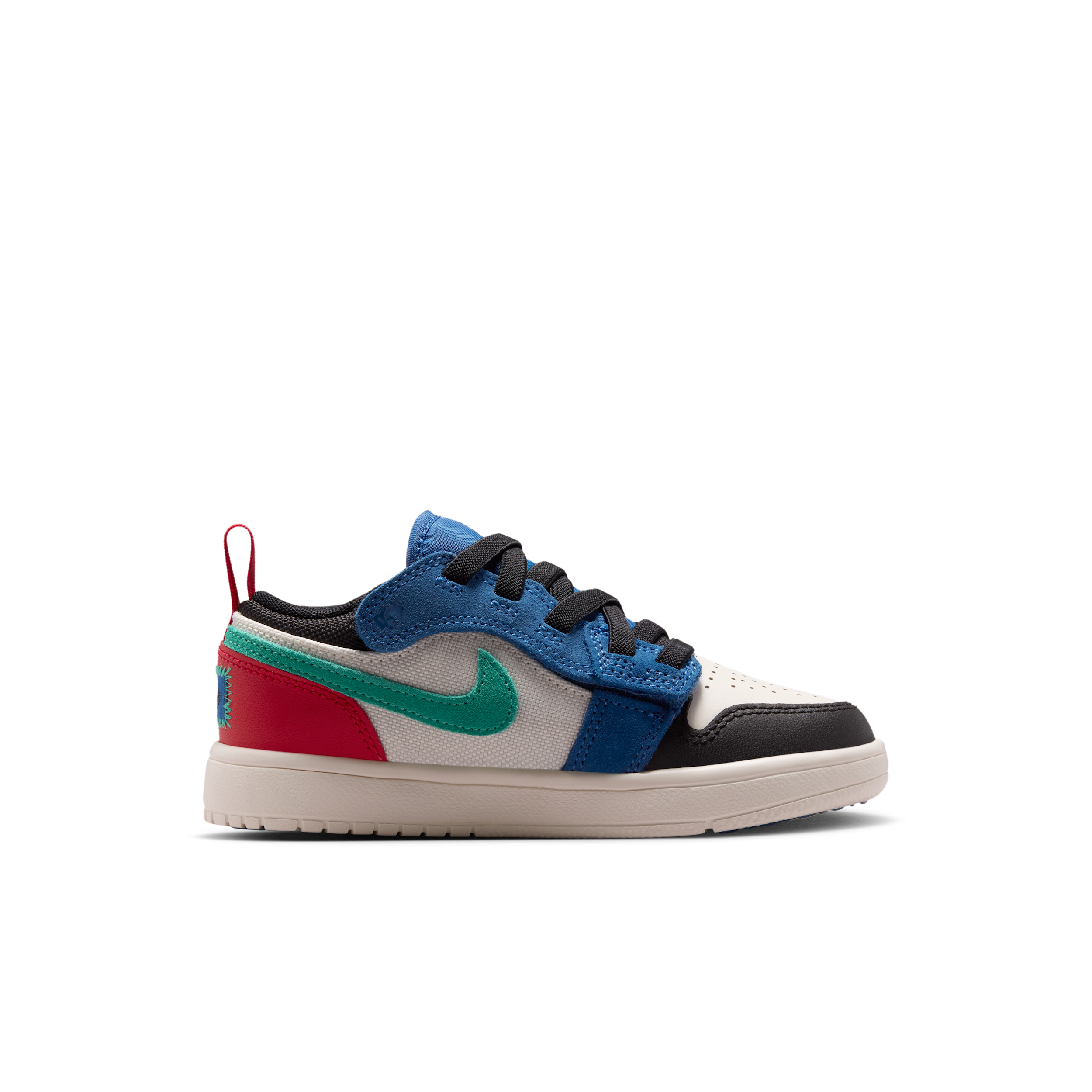 Nike Air Jordan 1 Low ALT SE PS 'True Blue Red Kinetic Green' | Multi-Color | Kid's Size 12 - IO2054-401