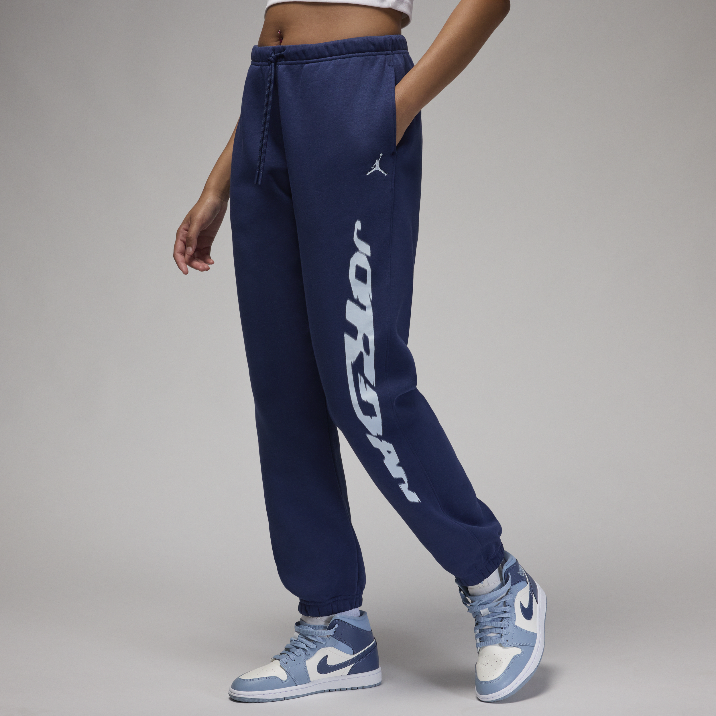 Pantalon en tissu Fleece Jordan Brooklyn pour femme - Bleu