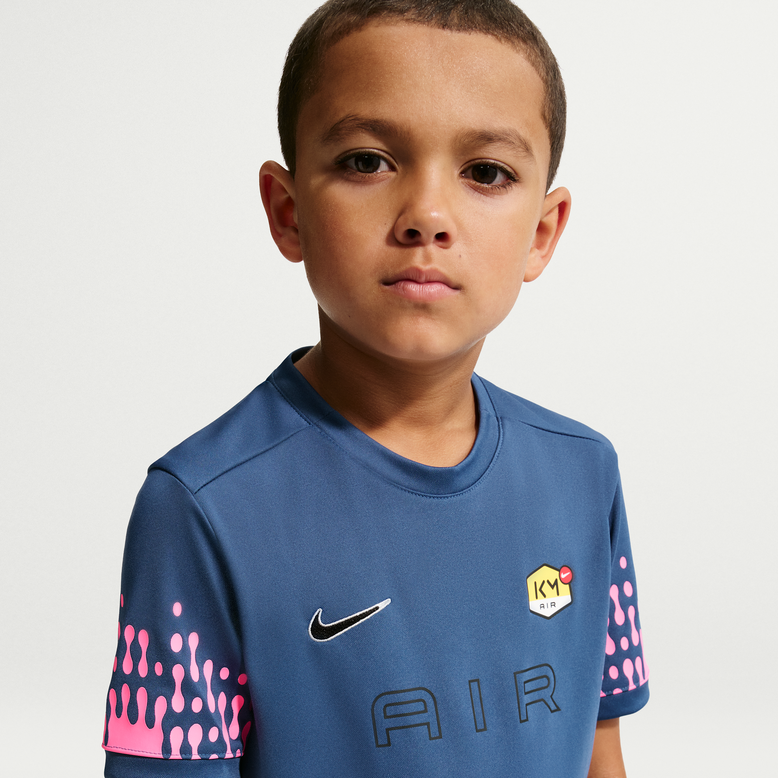 Thumbnail - Kylian Mbappé Academy Dri-FIT-Fußballoberteil (ältere Kinder) - Blau
