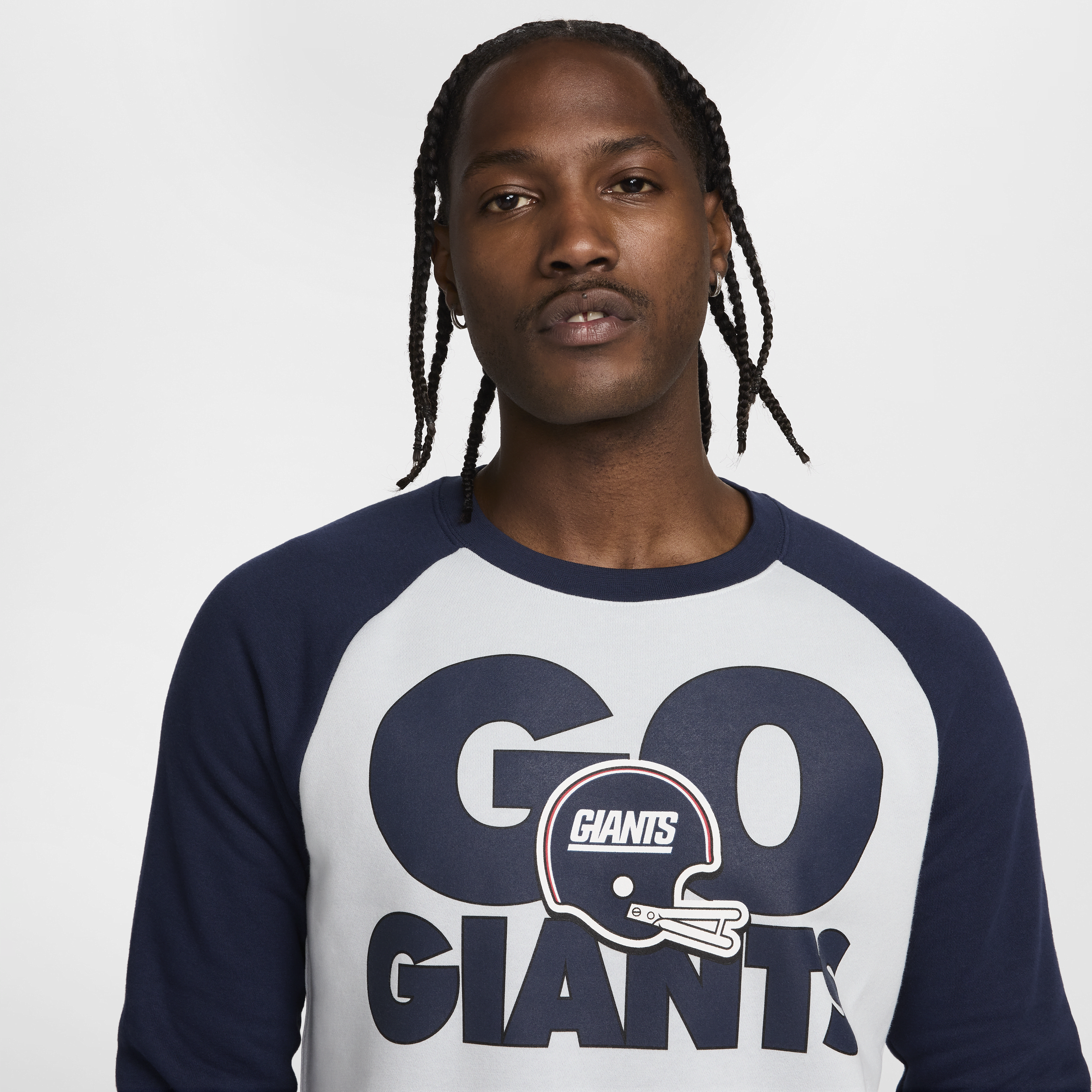 Sweat-shirt Nike Historic Raglan (NFL Giants) pour Homme - Gris