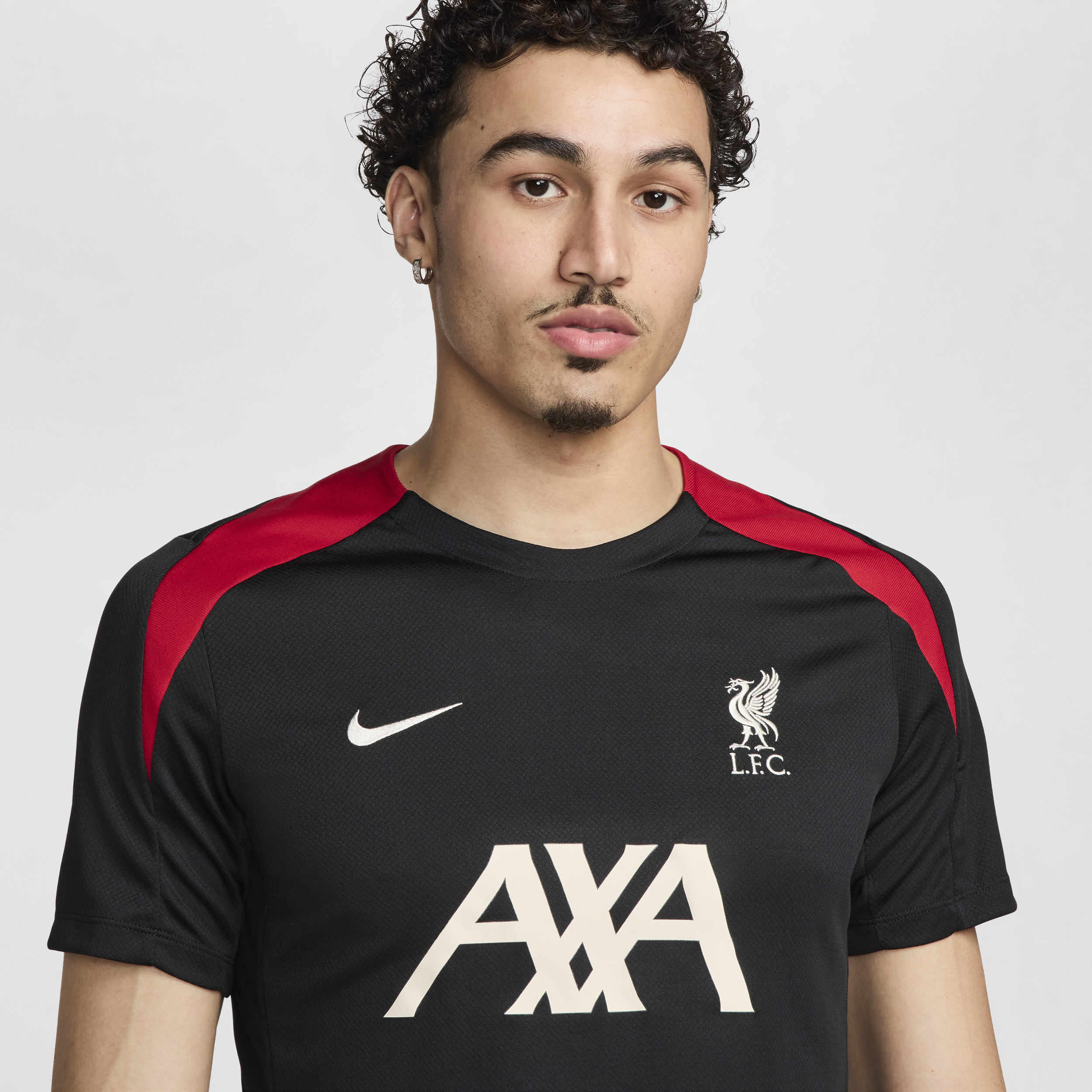 Nike Liverpool FC Strike Dri-FIT knit voetbaltop met korte mouwen voor heren Zwart