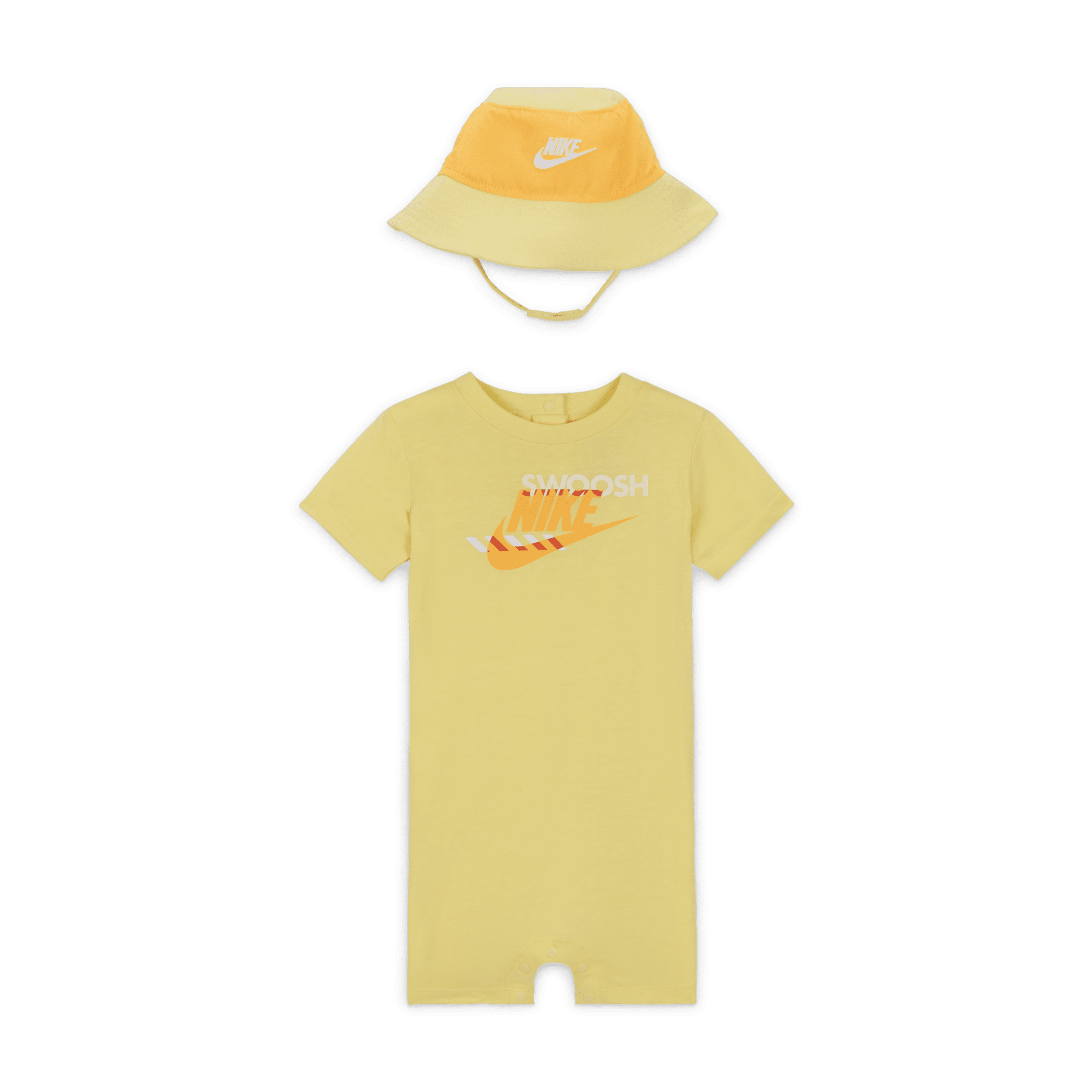 Ensemble combishort et bob Nike Sportswear PE pour bébé (12 - 24 mois) - Jaune