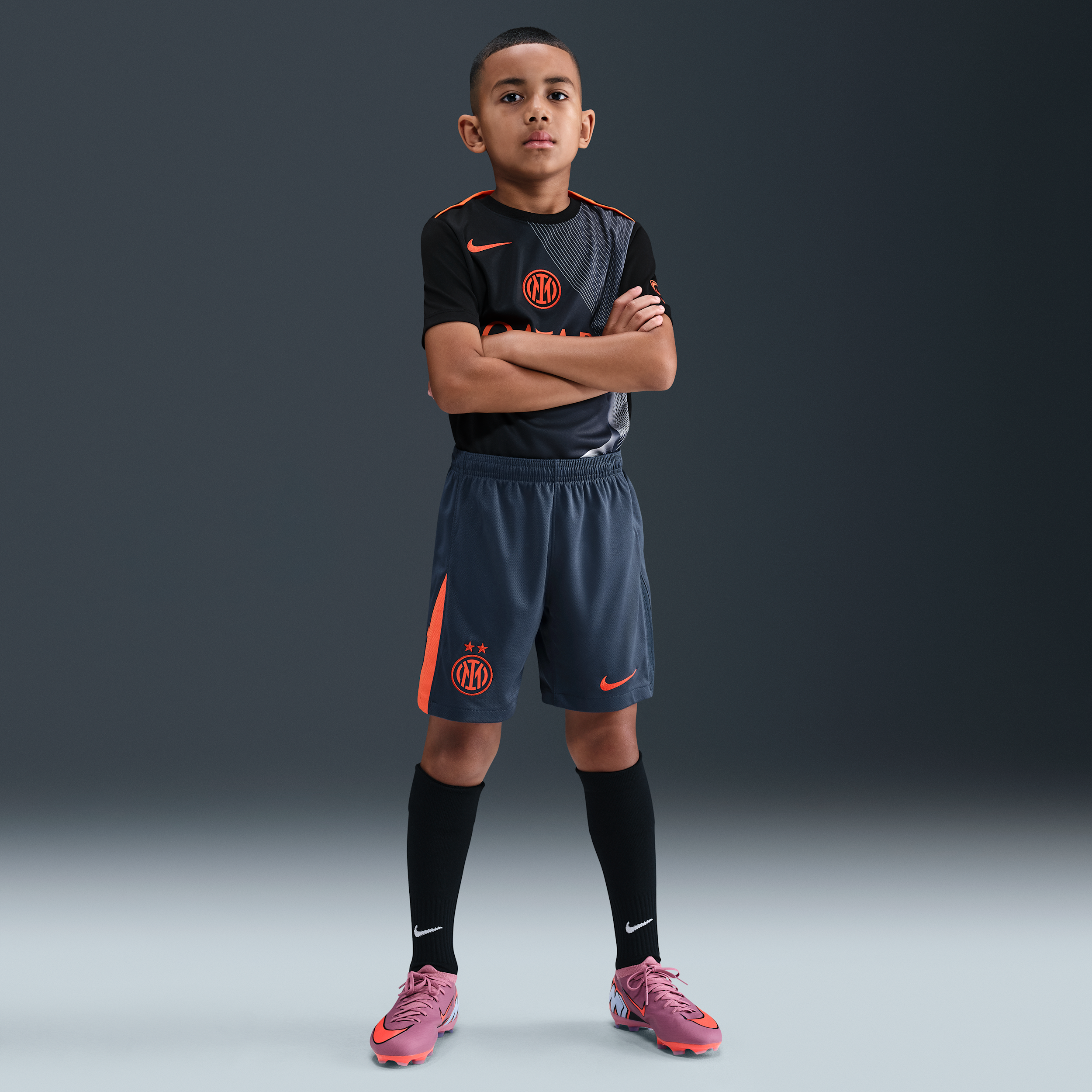 Inter Milan 2025/26 Stadium Third Older Kids Nike Dri-FIT Total 90 Football Replica Shorts - Blue - Polyester