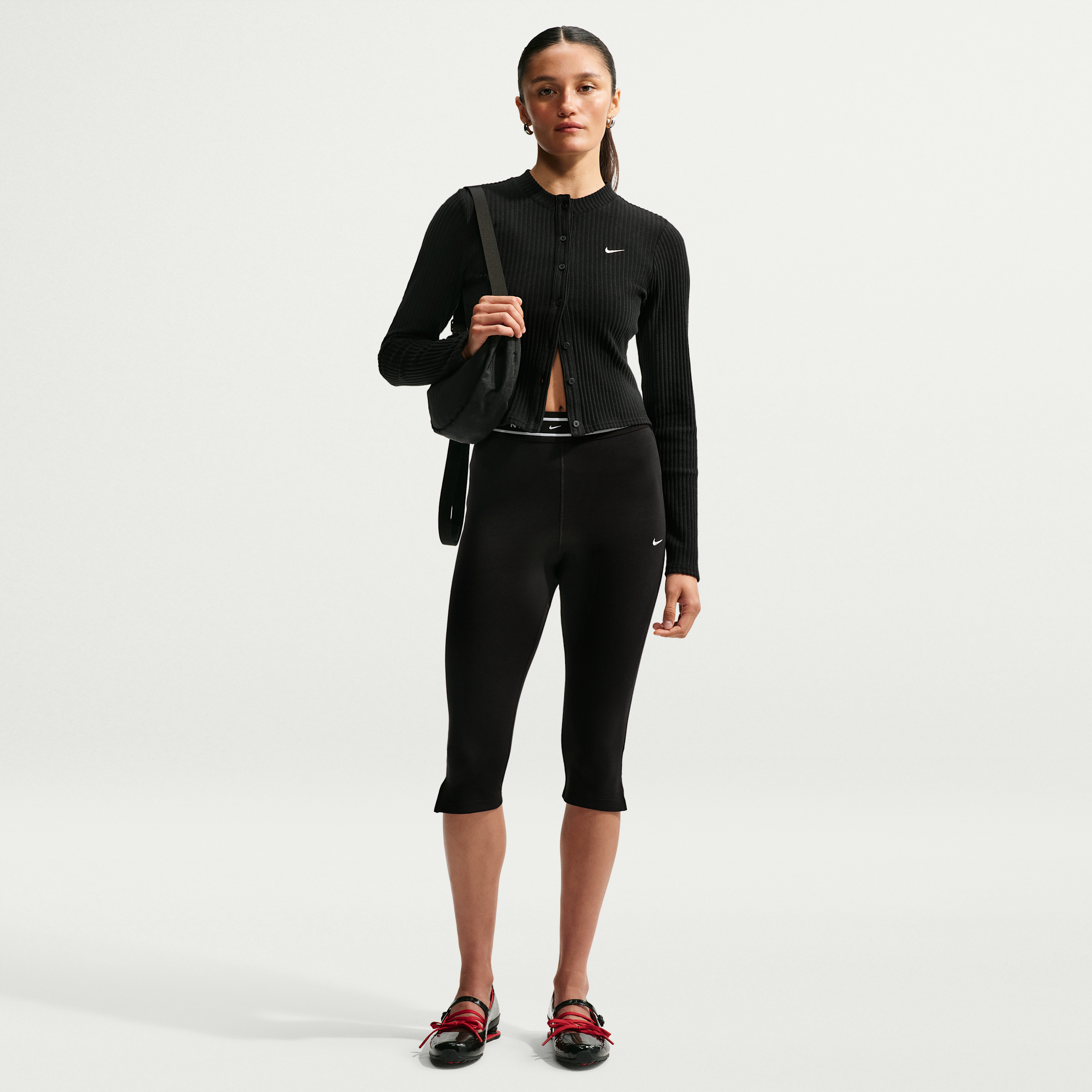 Nike Legging Corsaire Ajuste Taille Haute Nike Chill Jersey Pour