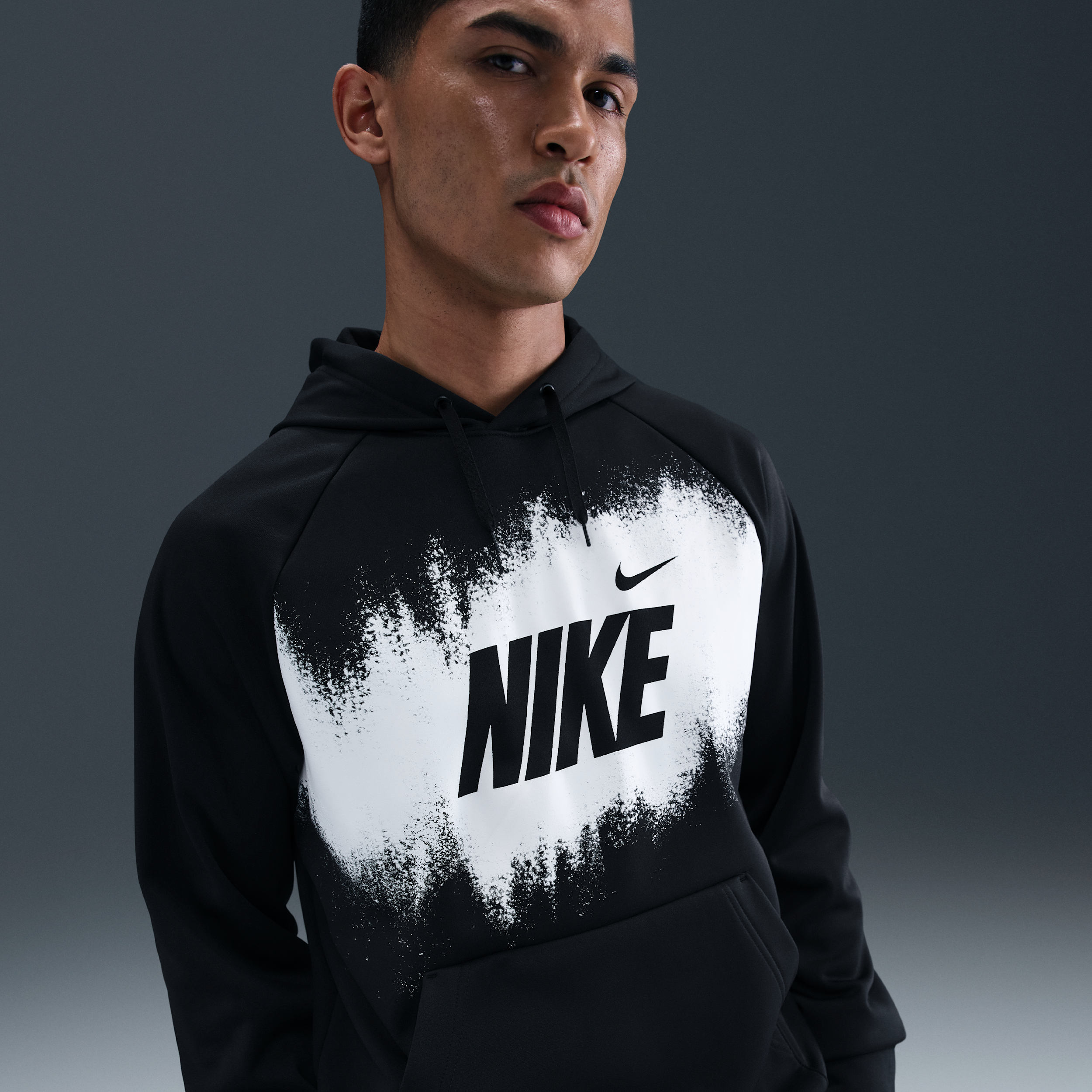 Thumbnail - Nike Therma-FIT Fleece-Hoodie für Herren - Schwarz