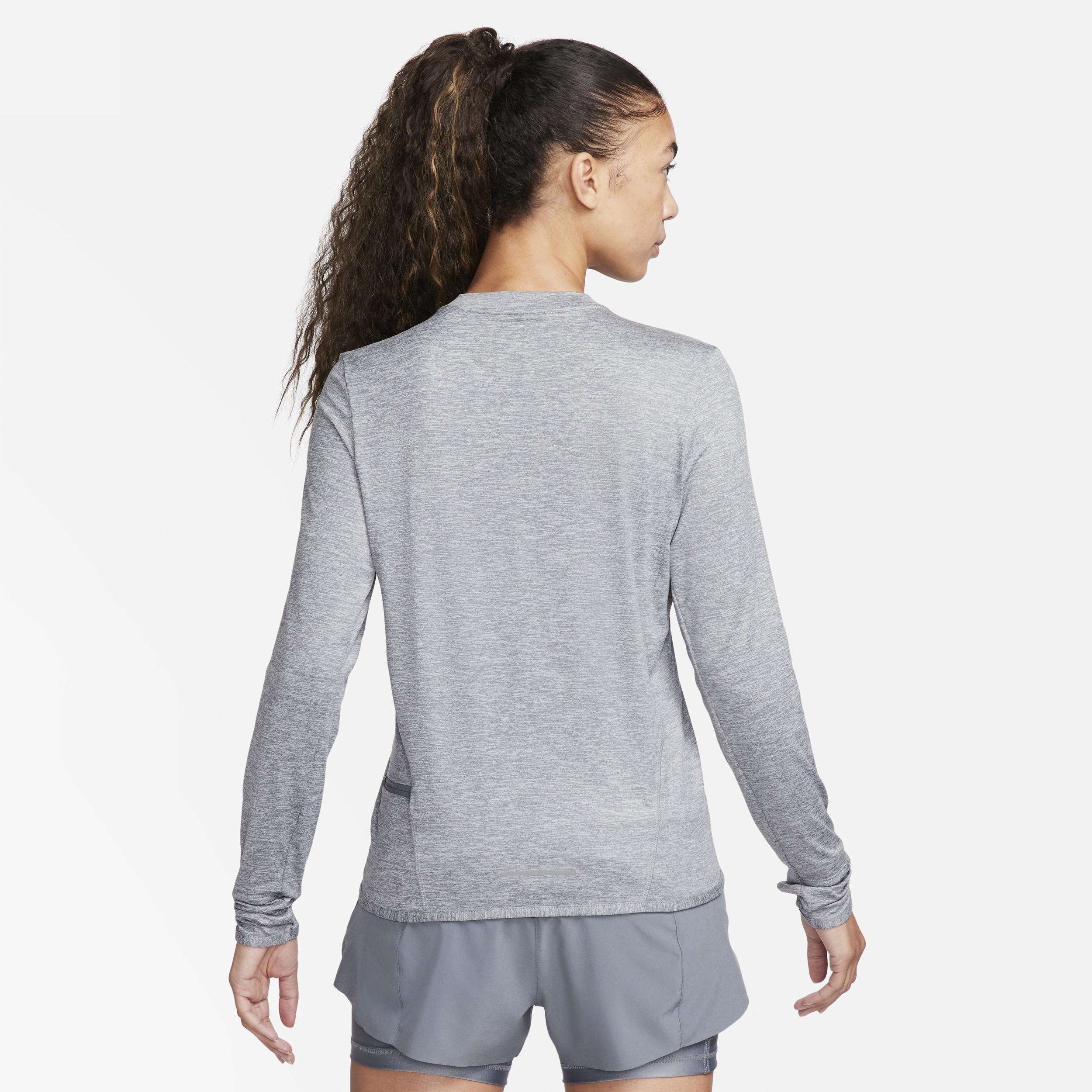 Nike Dri-FIT Swift UV hardlooptop met ronde hals voor dames Grijs