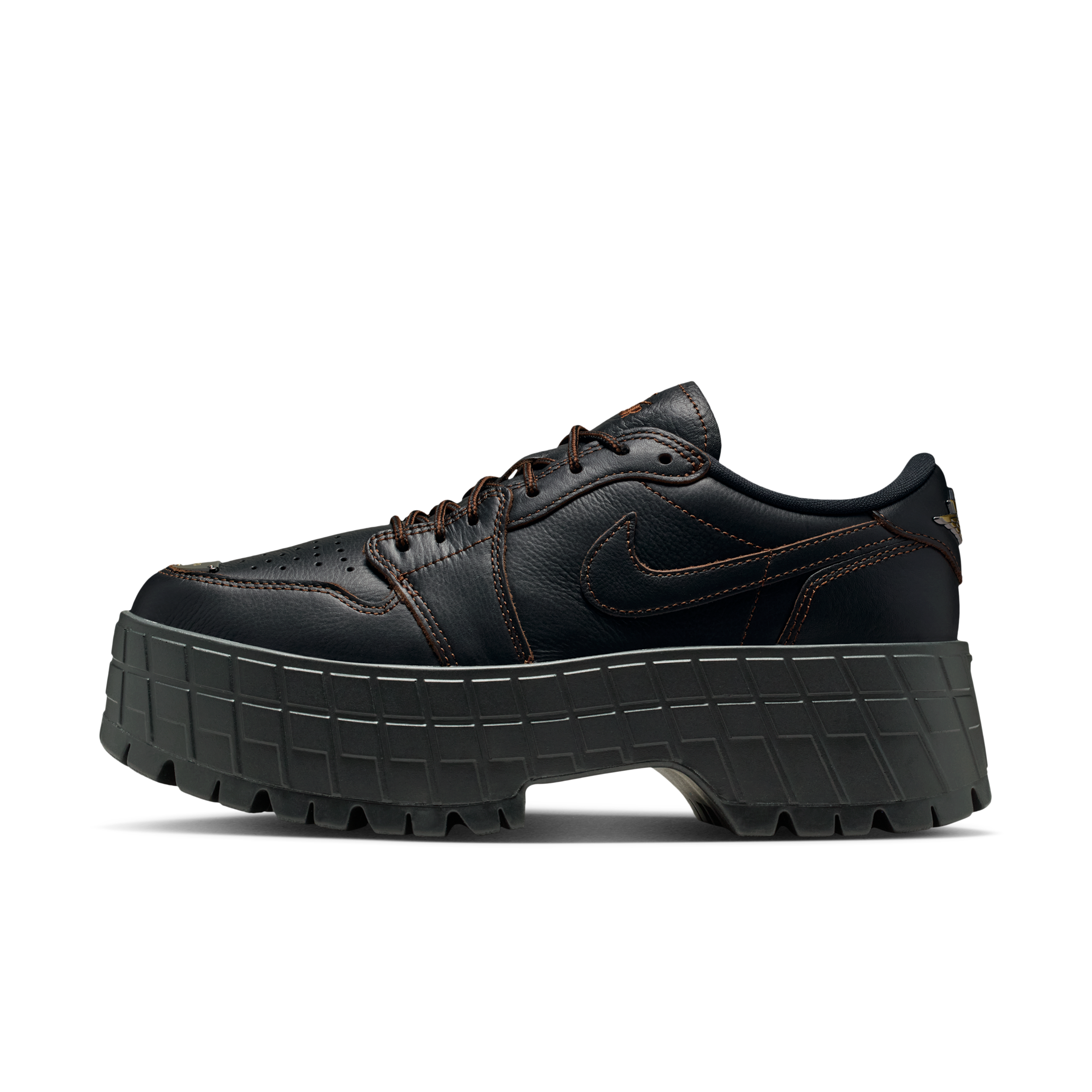 Nike Air Jordan 1 Brooklyn Low Womens Shoes - Black