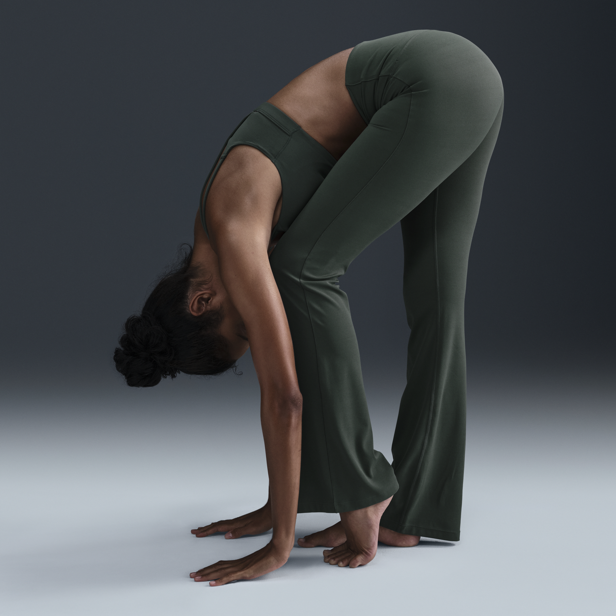 Legging évasé taille haute Nike Zenvy pour femme - Vert